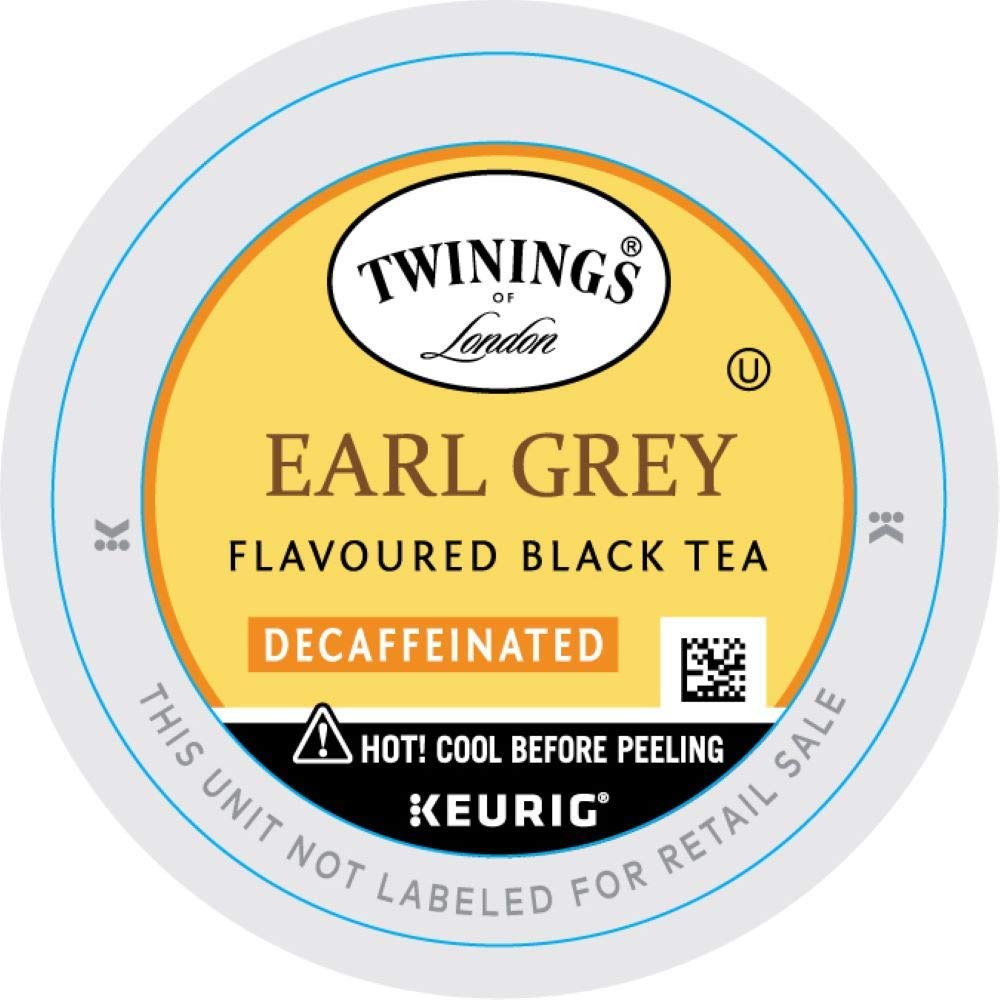 Twinings Decaf Earl Grey Tea K-Cups for Keurig, 96 Count – Perfect for Office, Home, or Travel Use