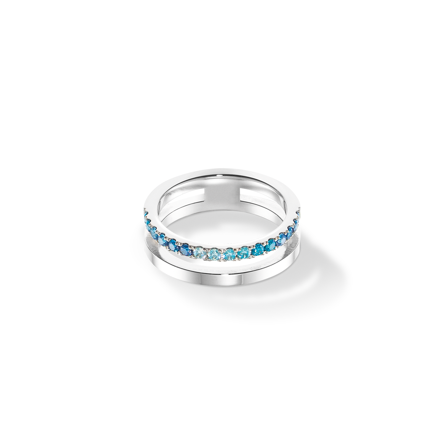 Eternal Unity Ring - Sterling Silver with Blue Gemstone for Couples, Wedding Bands, Anniversary Gifts & Romantic Occasions