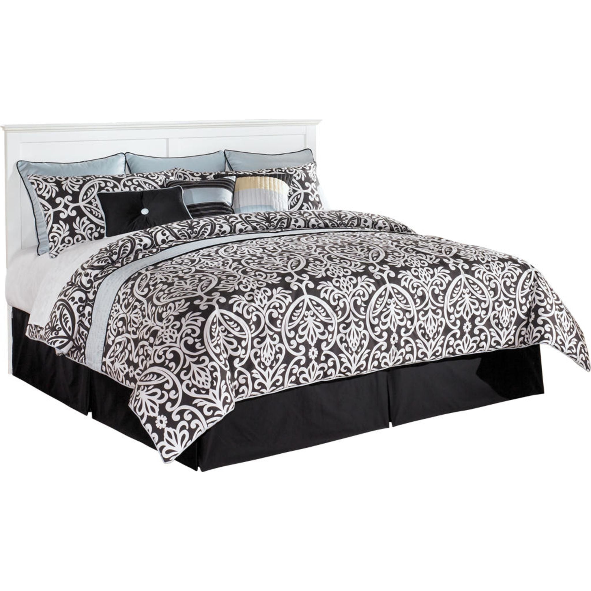 Bostwick Shoals King Panel Headboard - White Upholstered Bed Frame Headboard for Bedroom Decor, Modern and Elegant Home Furniture, Perfect for Master Bedroom or Guest Room