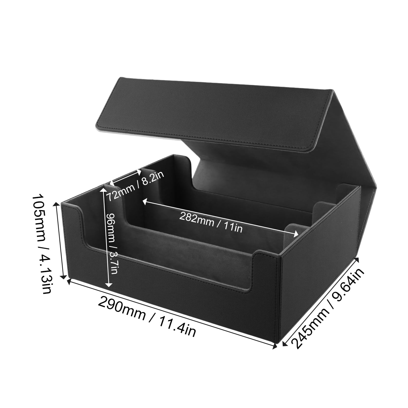 Volumoon 1800+ Capacity Trading Card Storage Box with Magnetic Closure - Deck Holder for MTG, TCG, CCG, LCG - Perfect for Collectible Card Games & Organized Storage