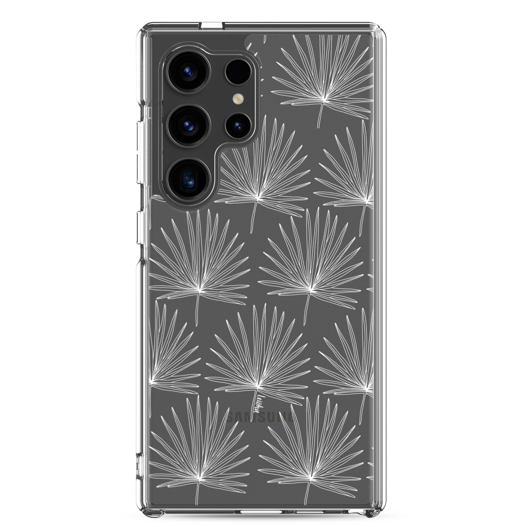 Fan Palm Clear Phone Case for Samsung Galaxy - Slim Protective Cover with Scratch Resistance for Everyday Use & Travel