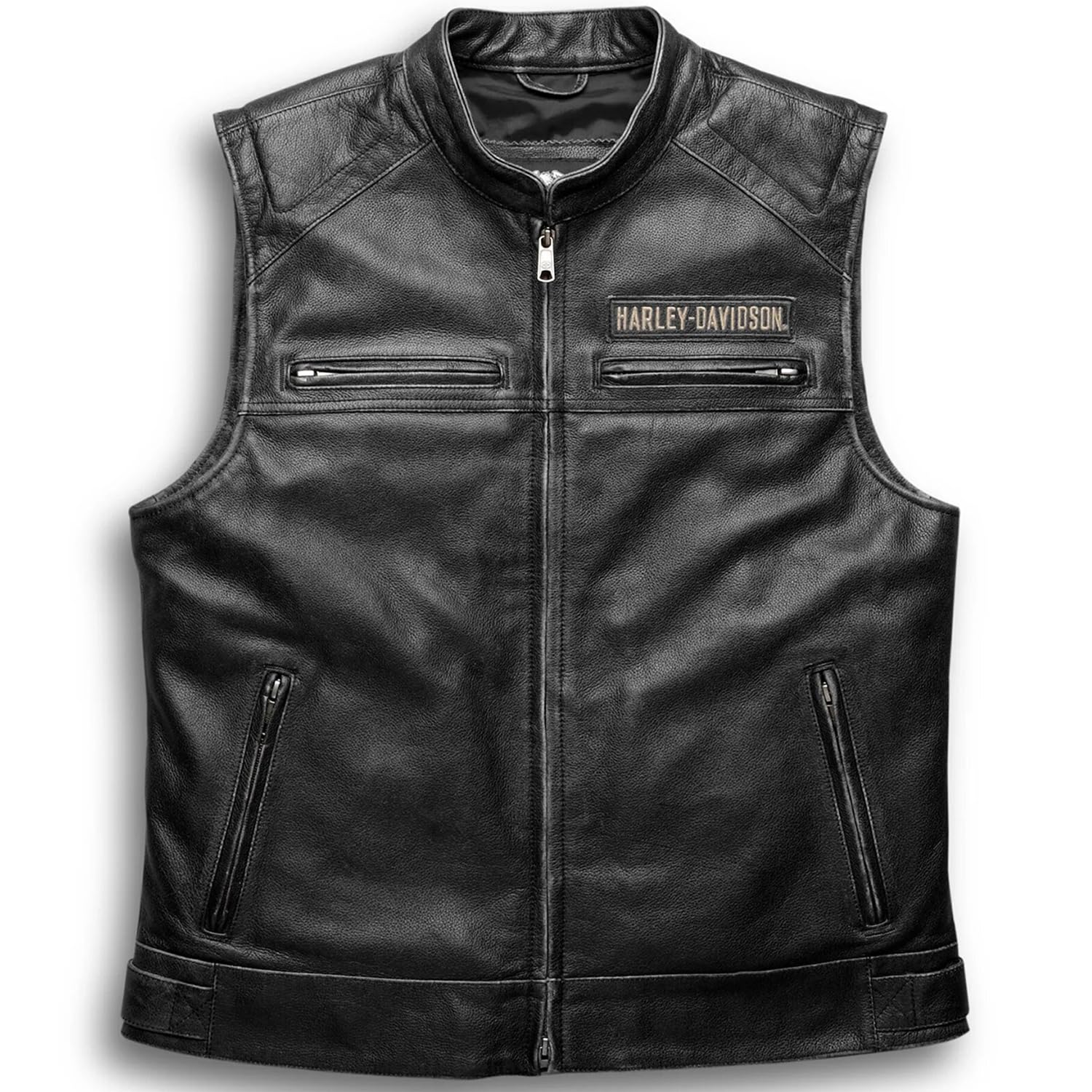 Men's HD Passing Link Leather Biker Vest - Motorcycle Jacket for Road Warriors & Cruiser Riders | Perfect for Harley Davidson, Chopper & Adventure Biking
