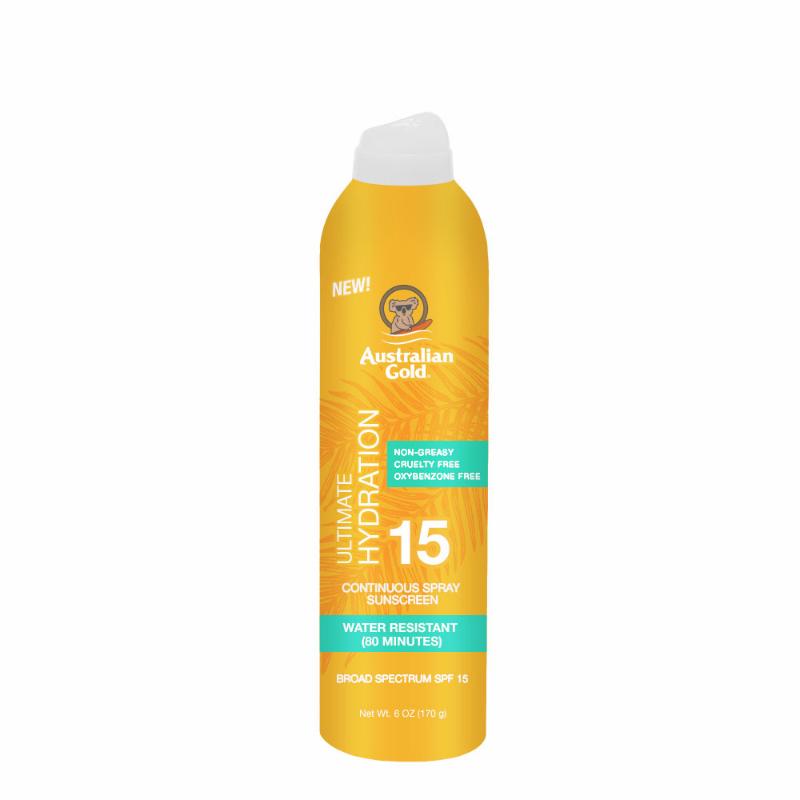 Australian Gold Continuous Spray Sunscreen SPF 30 - 6 oz Clear Spray for All-Day Protection | Water-Resistant, Broad Spectrum UVA/UVB Defense | Perfect for Beach, Pool & Outdoor Activities