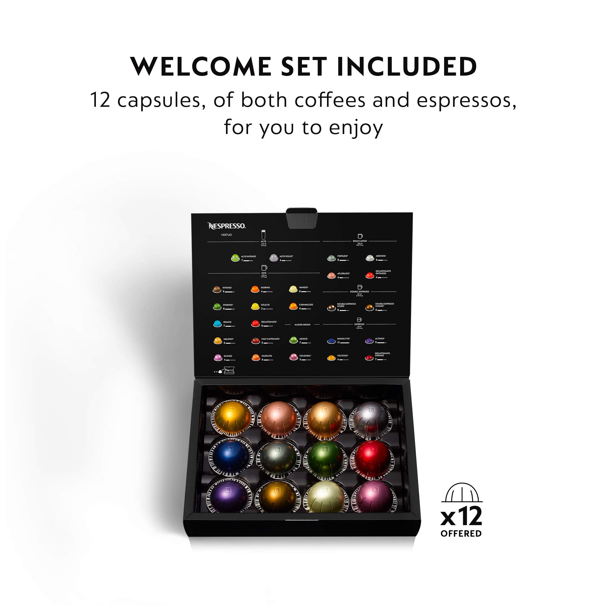 De'Longhi Nespresso Vertuo Plus Deluxe Coffee & Espresso Machine - Matte Black | Single-Serve Pod Brewer for Home & Office Use