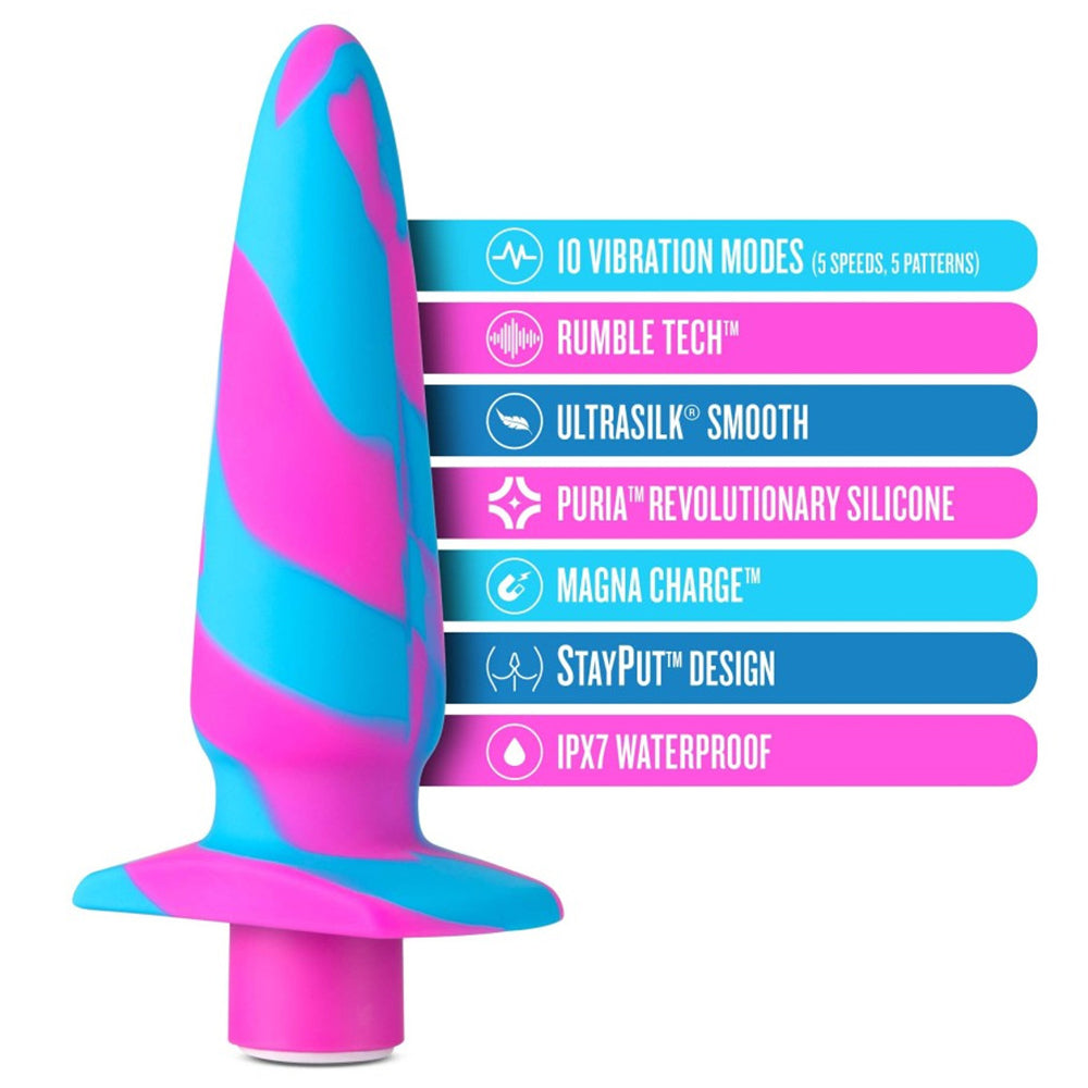 Avant Vibrotize Rechargeable 10-Speed Silicone Anal Plug - Waterproof & Body-Safe for Solo Play & Couples Use