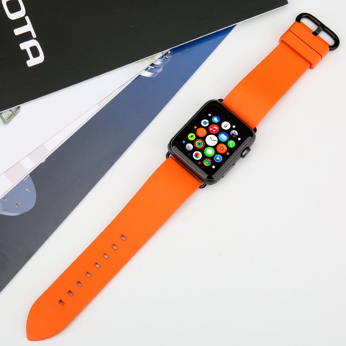 Premium MAIKES Rubber Sport Band Replacement for Apple Watch 38mm 40mm 42mm 44mm 45mm 49mm - Compatible with iWatch Series 1/2/3/4/5/6/7/8 - Durable Soft Strap for Men & Women - Perfect for Workouts, Running & Daily Wear