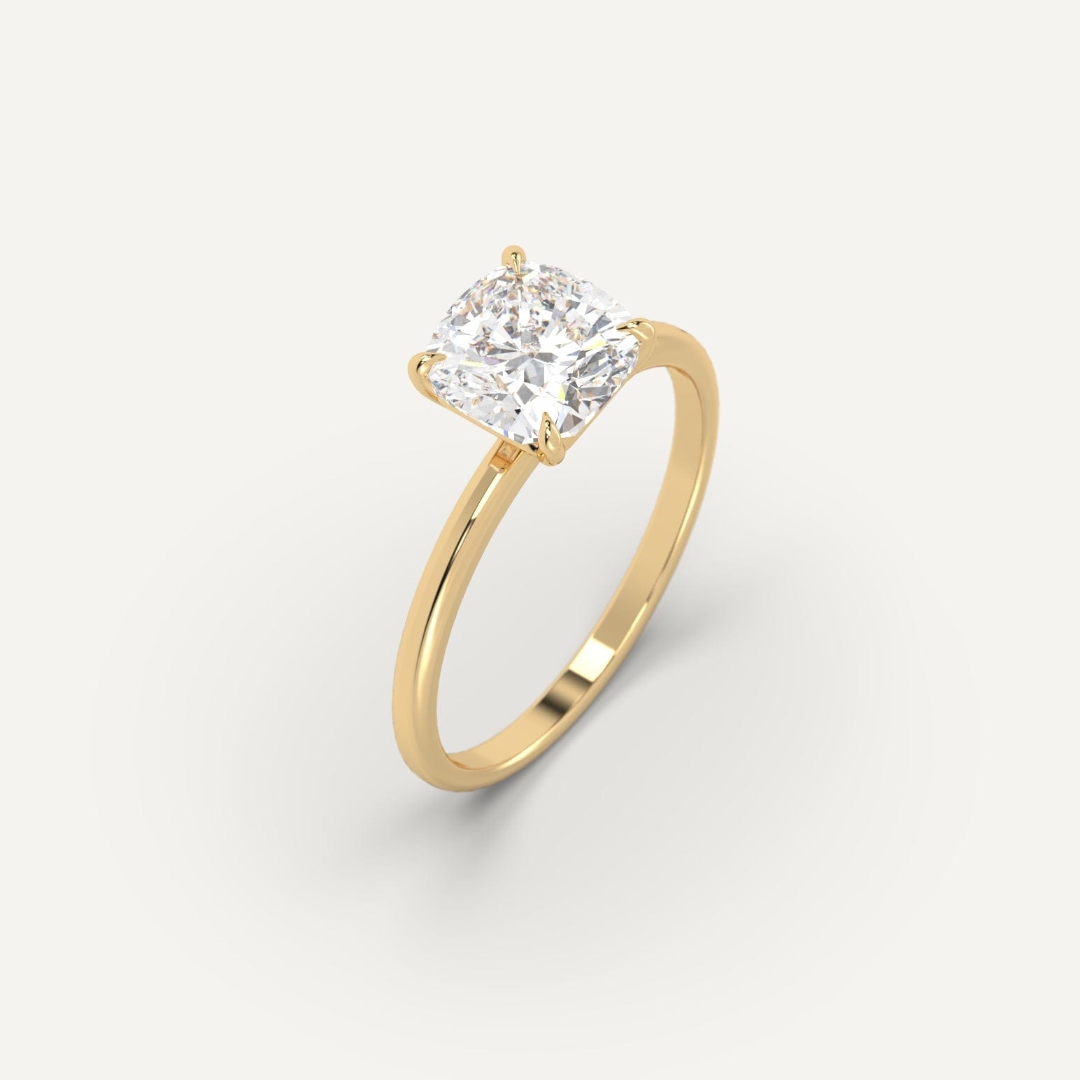 2 Carat Cushion Cut Diamond Engagement Ring - 14K White Gold Solitaire Wedding Band for Women - Perfect for Proposals, Anniversaries & Special Occasions