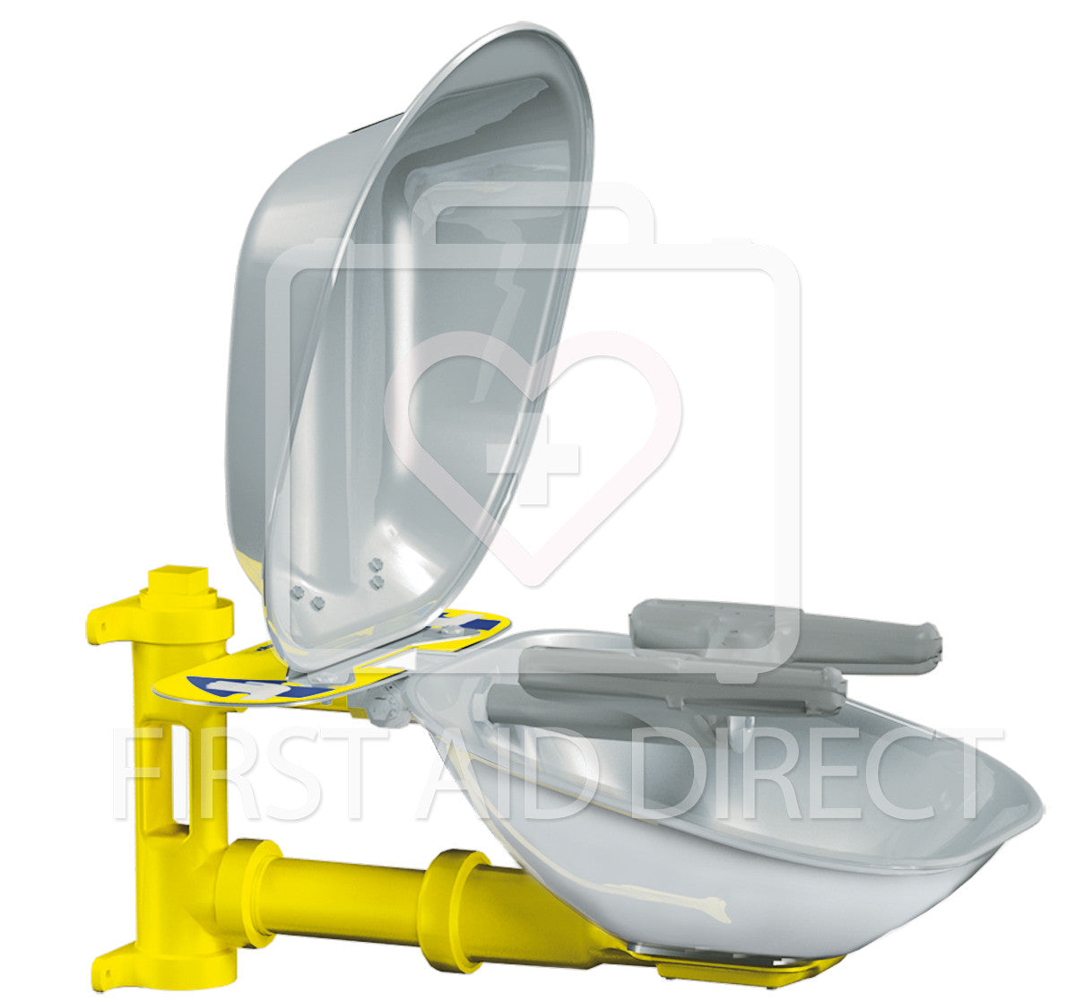 Bradley Stainless Steel Eye & Face Wash Bowl with Cover - Wall Mounted for Safety & Hygiene - Ideal for Laboratories, Hospitals, and Industrial Workspaces