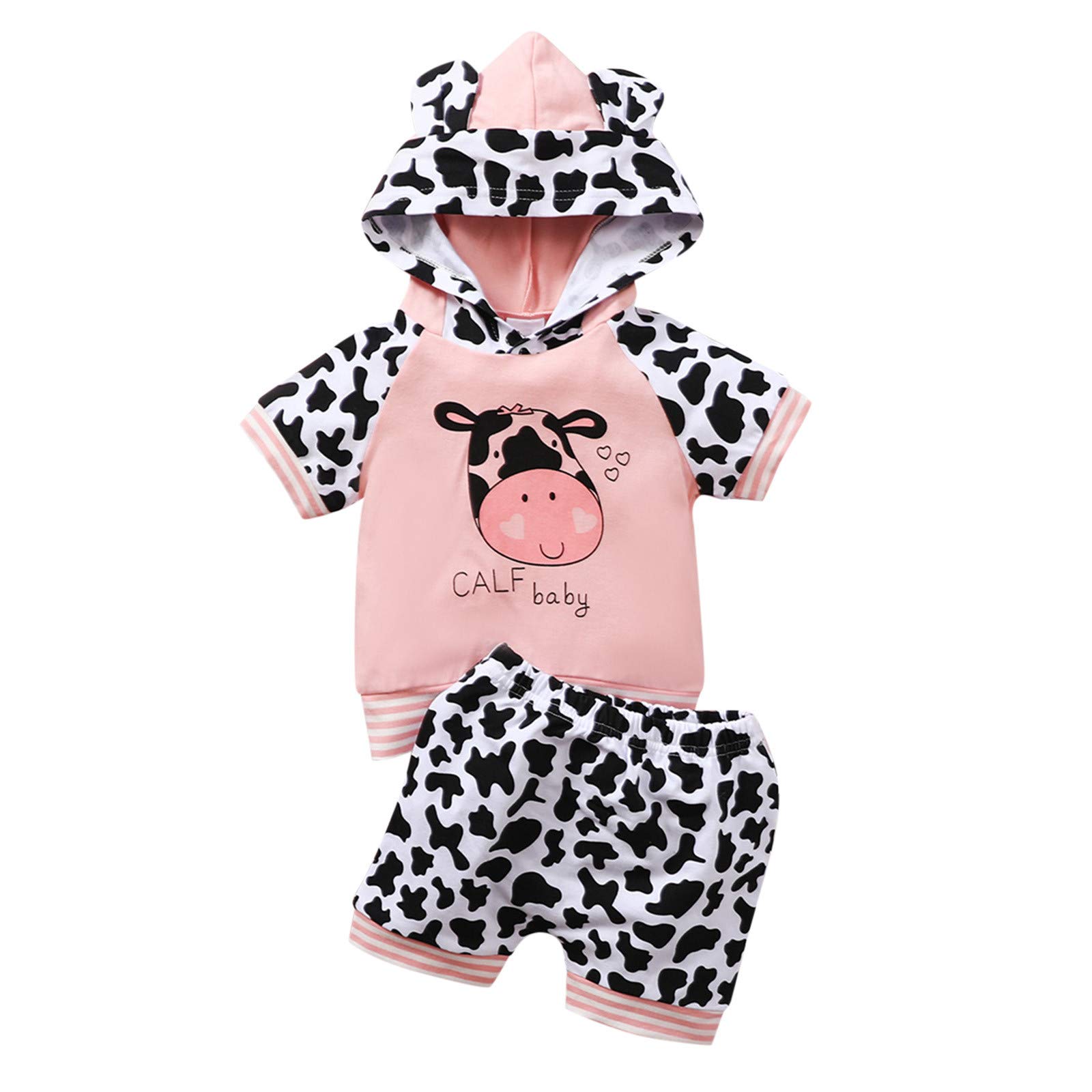 2022 Newborn Baby Outfit Set - Cute Hoodie & Pants with Cow Letter Design for Boys & Girls | Perfect First New Year's Celebration Outfit