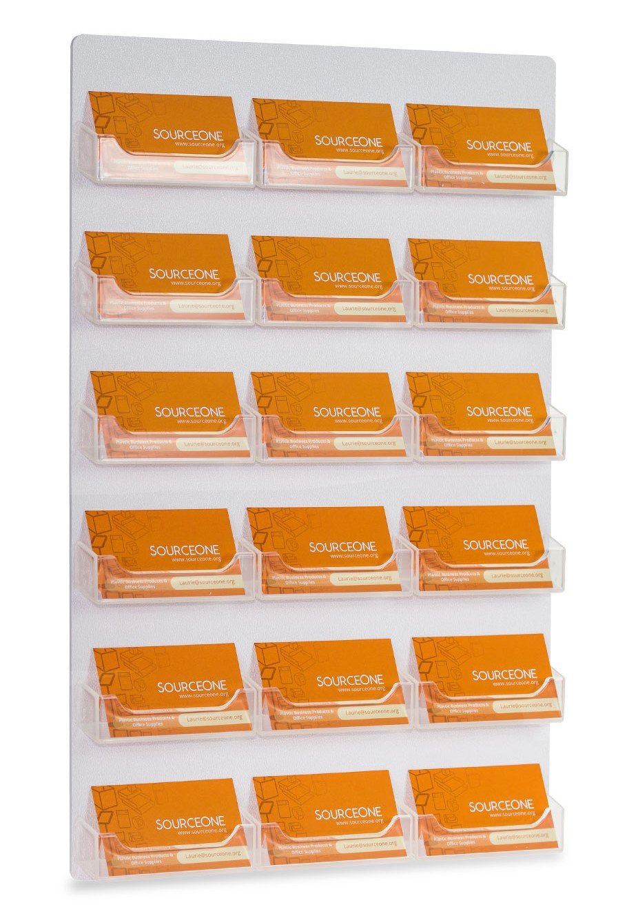 SourceOne 18-Pocket Wall Mount Gift Card & Business Card Organizer - Perfect for Offices, Retail Stores, and Home Organization