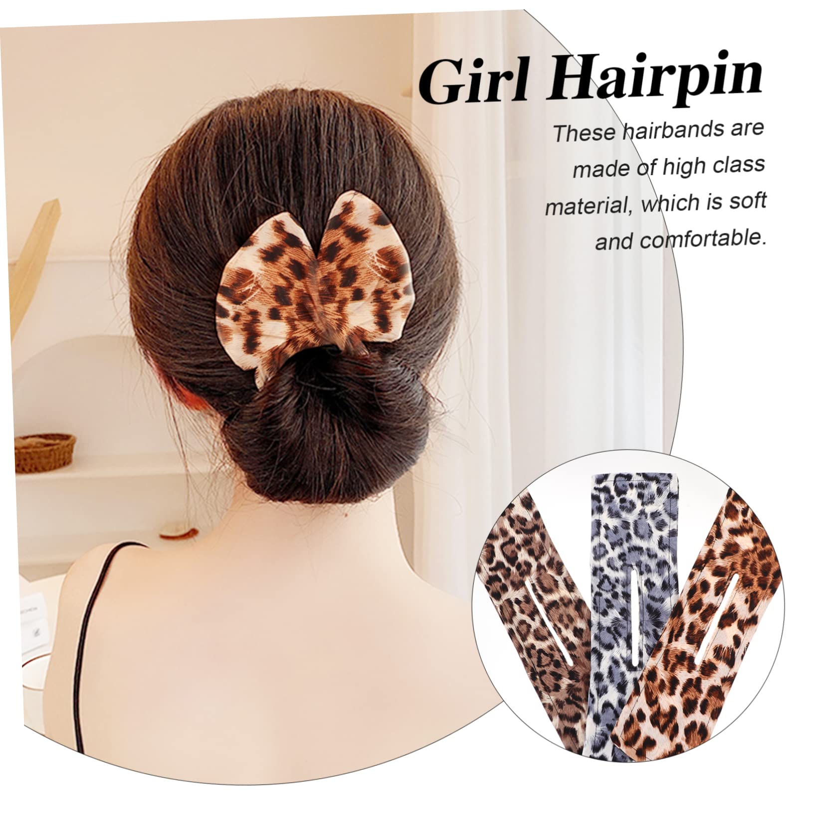 Beatifufu 3-Piece Bow Headband Set - Hair Bun Holders & Shapers for Women | Soft Polyester Fabric Hair Ties & Bun Makers | Perfect for Curly Hair Styling, Updos & Everyday Wear (Brown)