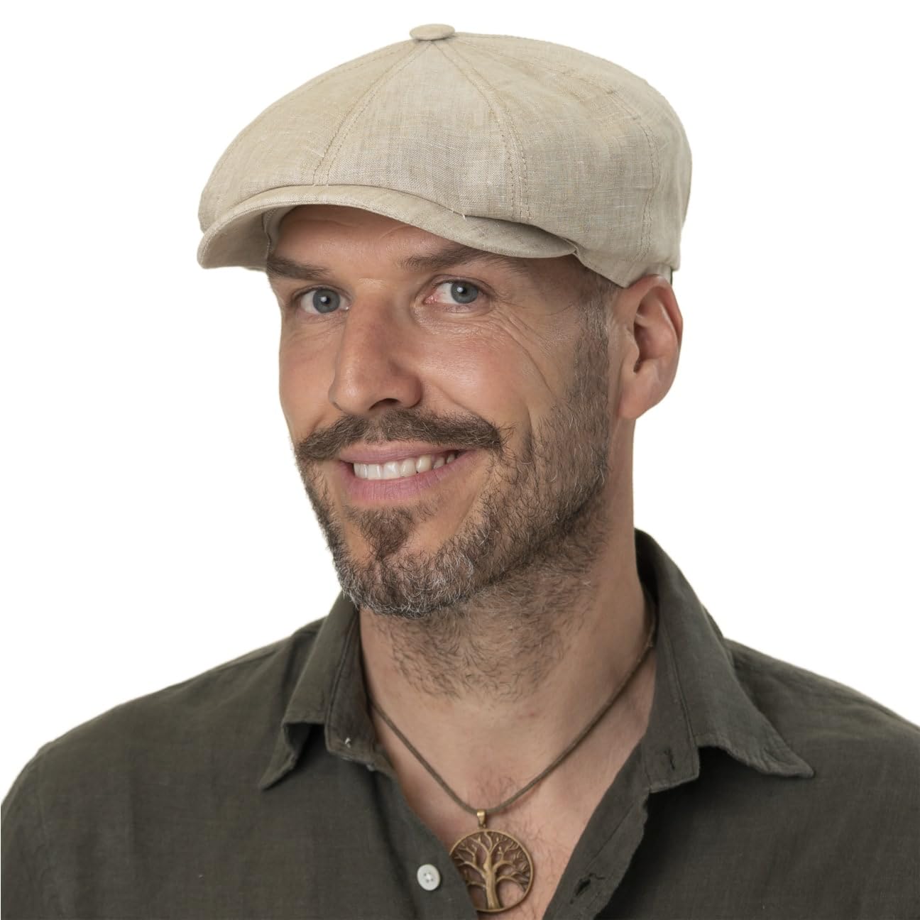Stetson Hatteras Linen Newsboy Cap for Women & Men - Breathable Summer Hat Made in EU | Casual Outfit Accessory for Beach, Travel & Outdoor Activities