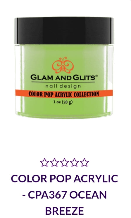 GLAM AND GLITS COLOR POP COLLECTIONS CPA367 - 1 oz Nail Polish in Ocean Breez Shade | Vibrant Long-Lasting Nail Lacquer for Salon-Quality Manicures at Home