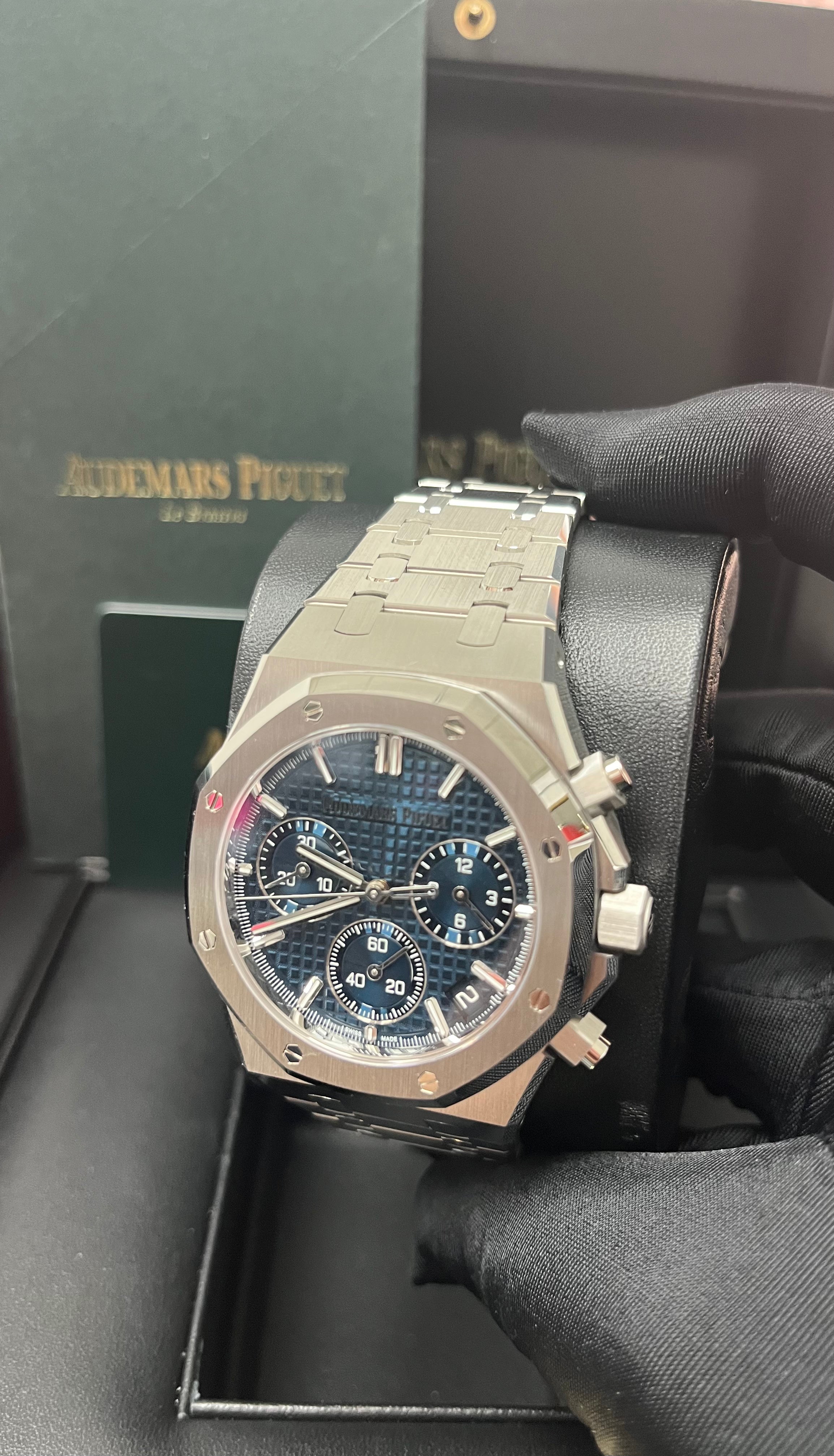 Audemars Piguet Royal Oak 50th Anniversary Men's Watch - 26240ST.OO.1320ST.01 - Stainless Steel Bracelet, Blue Dial - Luxury Timepiece for Special Occasions & Collectors