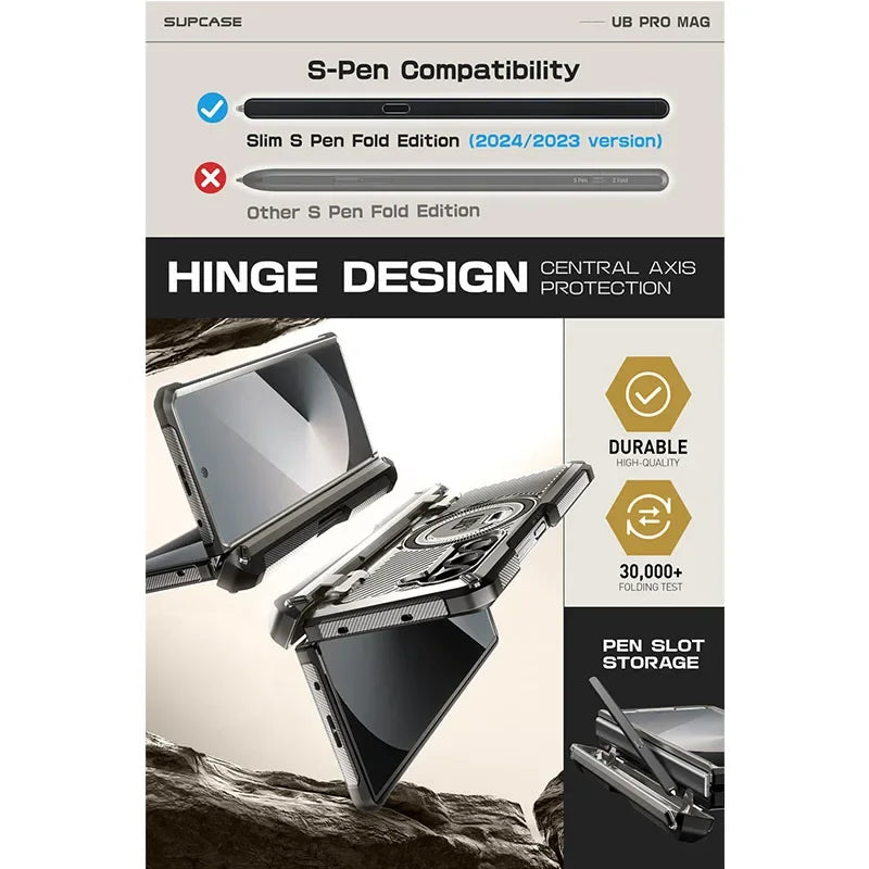SUPCASE UB Pro Magnetic Rugged Shockproof Case for Samsung Galaxy Z Fold 6 - Heavy Duty Protection for Work, Outdoor & Travel