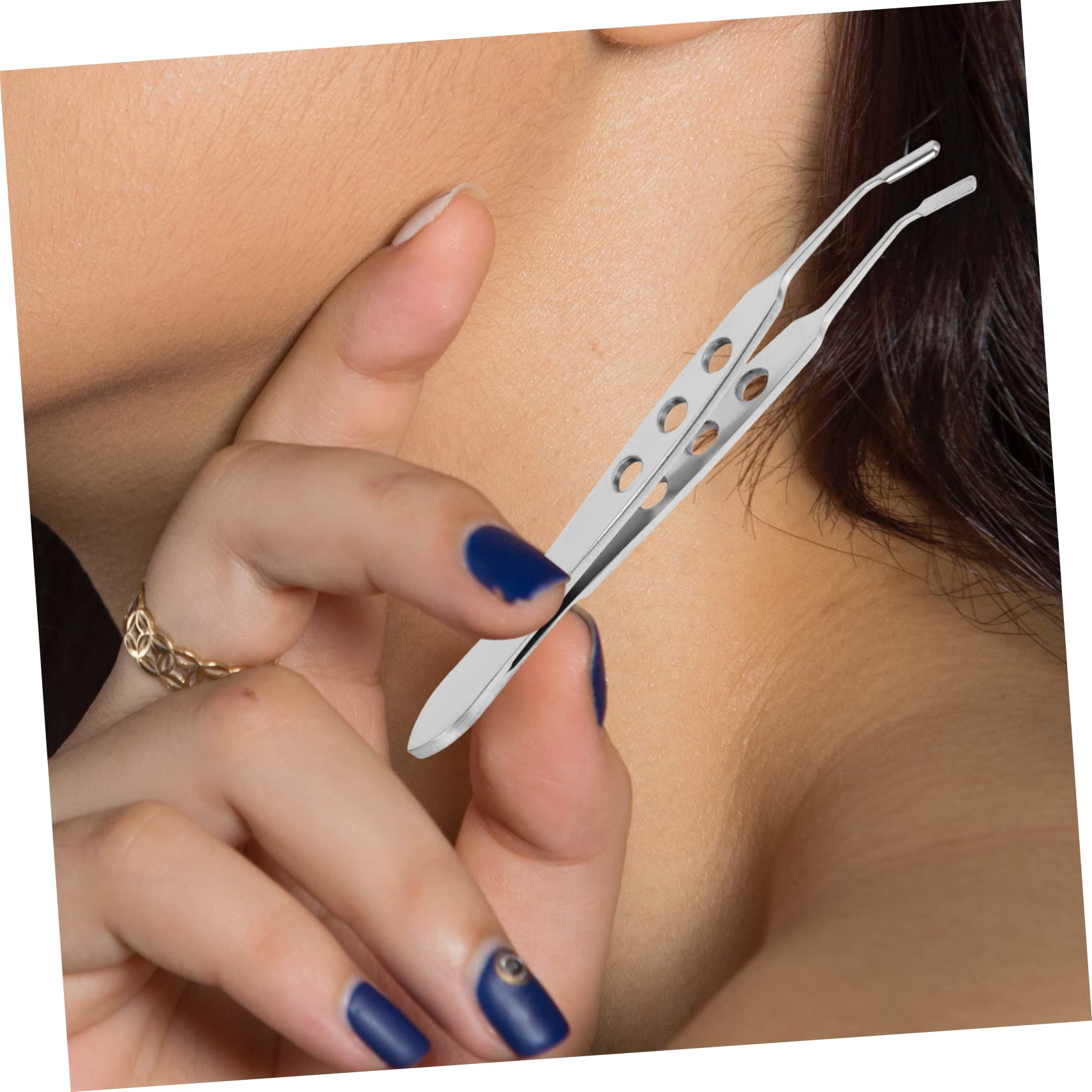 IPETBOOM Professional Stainless Steel Meibomian Gland Massage Forceps - 4pcs Eyelid Expressor Tool for Mascara Removal & Lash Cluster Care | Perfect for Dry Eye Relief & Eyelid Hygiene at Home/Clinic