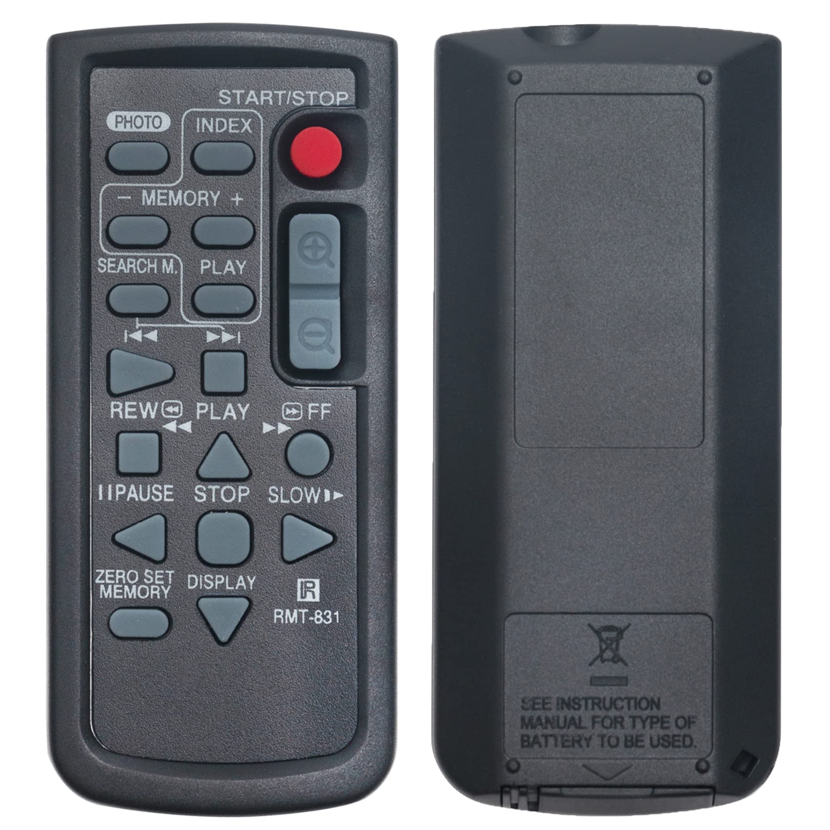 Original Sony RMT-831 Replacement Remote Control for DCR-HC90, DCR-PC55, DCR-TRV480, DCR-HC65, DCR-HC30, DCR-HC40, DCR-HC85, DCR-PC109, DCR-TRV460, DCR-PC330, DCR-PC105, DCR-HC62E Camcorders - Perfect for Home Videos, Travel Recording & Professional Use