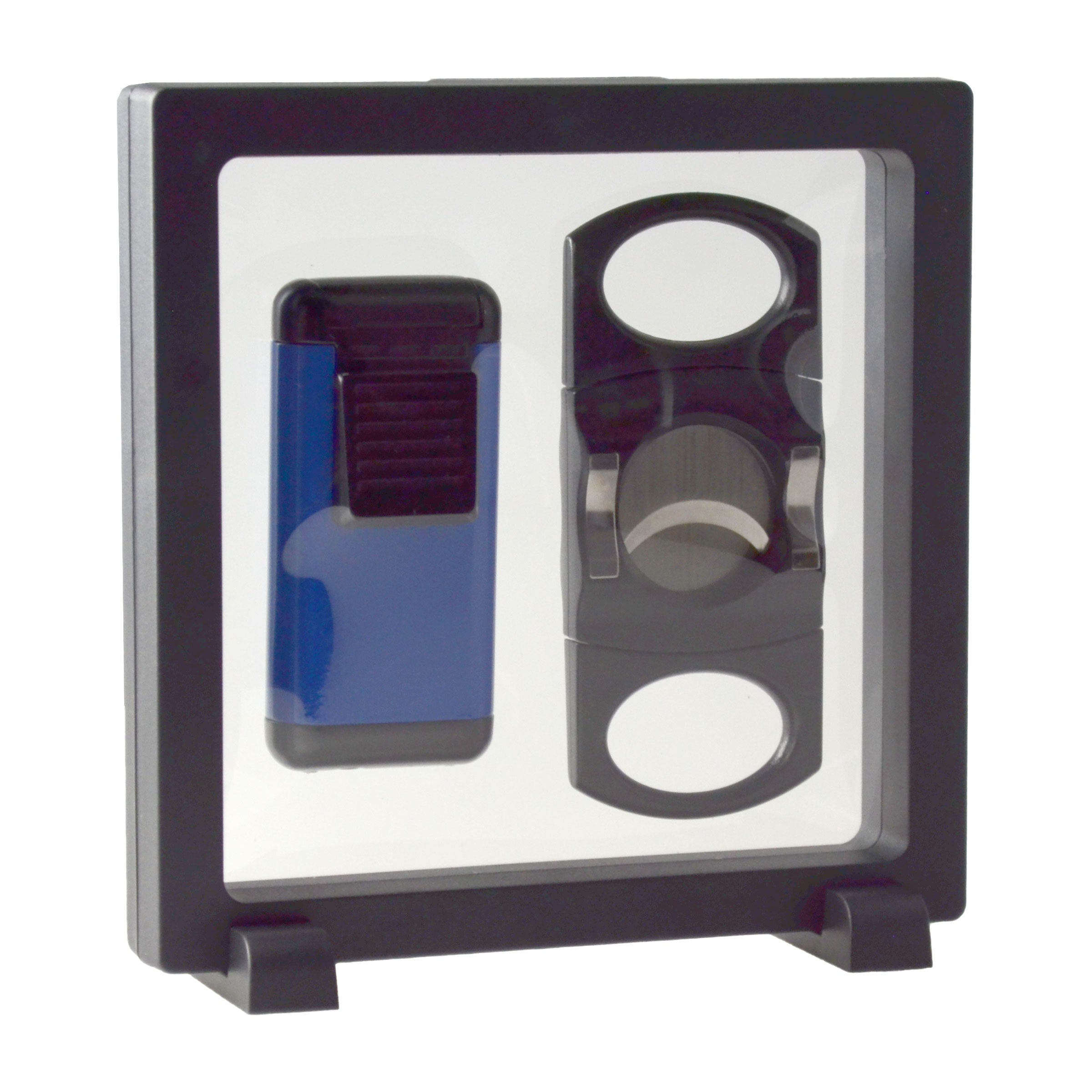 Premium Visol Blue Antero & Stanford Lighter Cutter Gift Set - Perfect for Smoking Accessories, Camping Gear & Outdoor Adventures