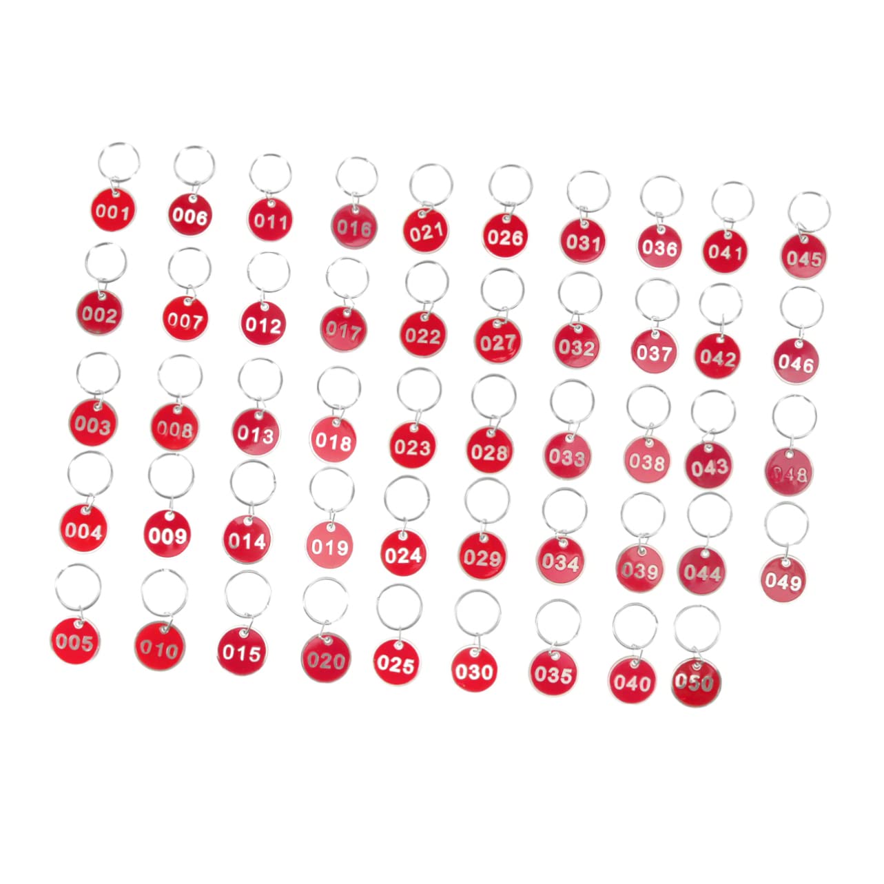Numbered Key Tags - 50pcs Round Key Rings for Organizing Keys & Locks
