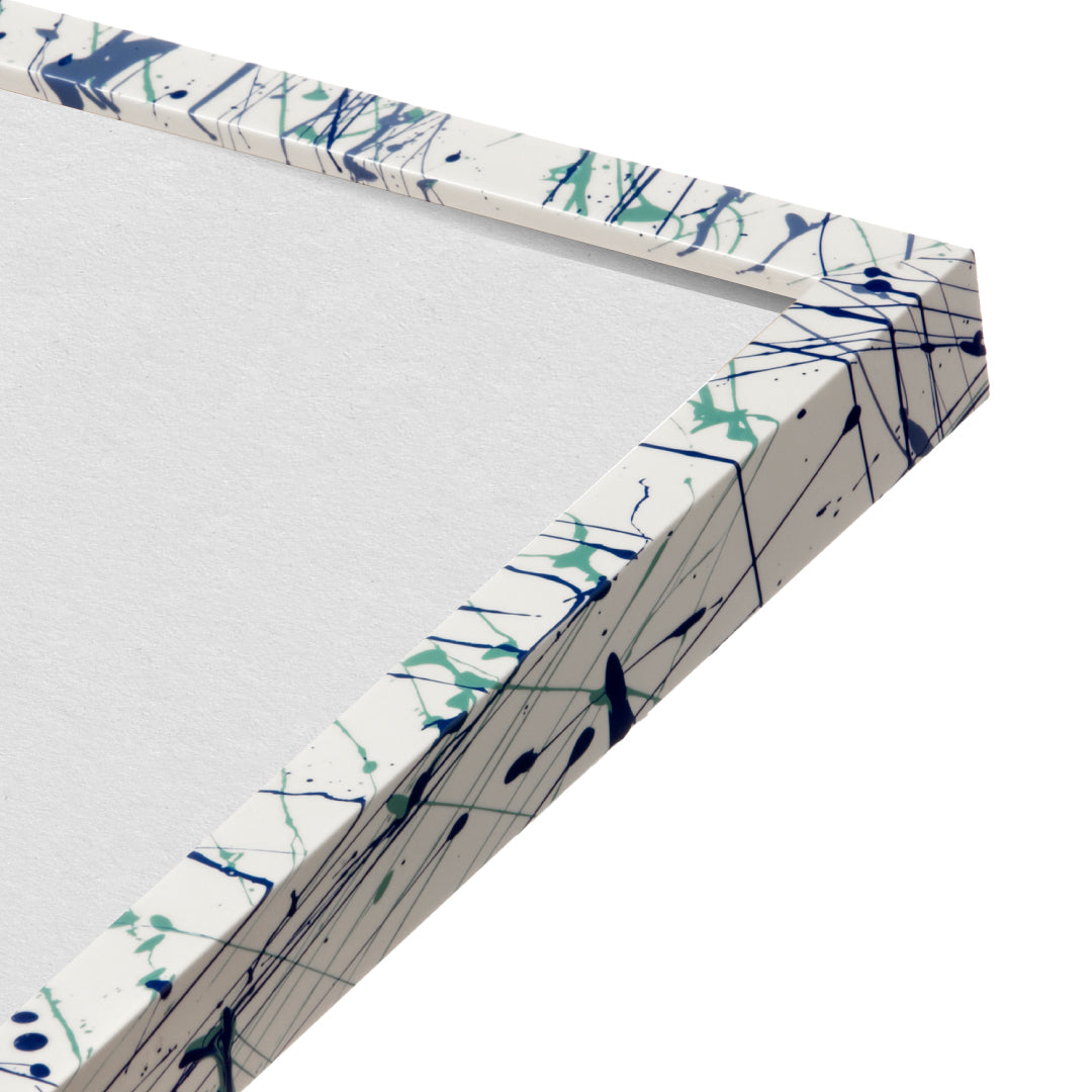 Azure Flow Splash Narrow Wall Frame Set of 6 - Modern Minimalist Photo Frames for Home Decor, Living Room, Bedroom & Office Display