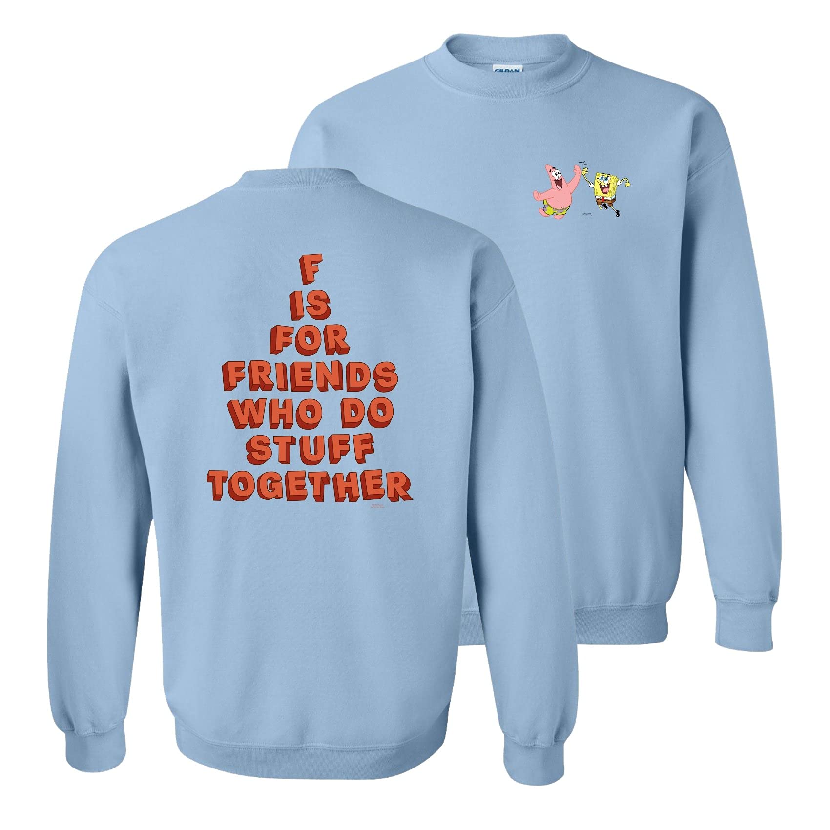 SpongeBob SquarePants Crew Neck Sweatshirt - Cartoon Character Graphic Hoodie for Men Women - Casual Wear for Fans, Gifts, Parties & Everyday Outfits