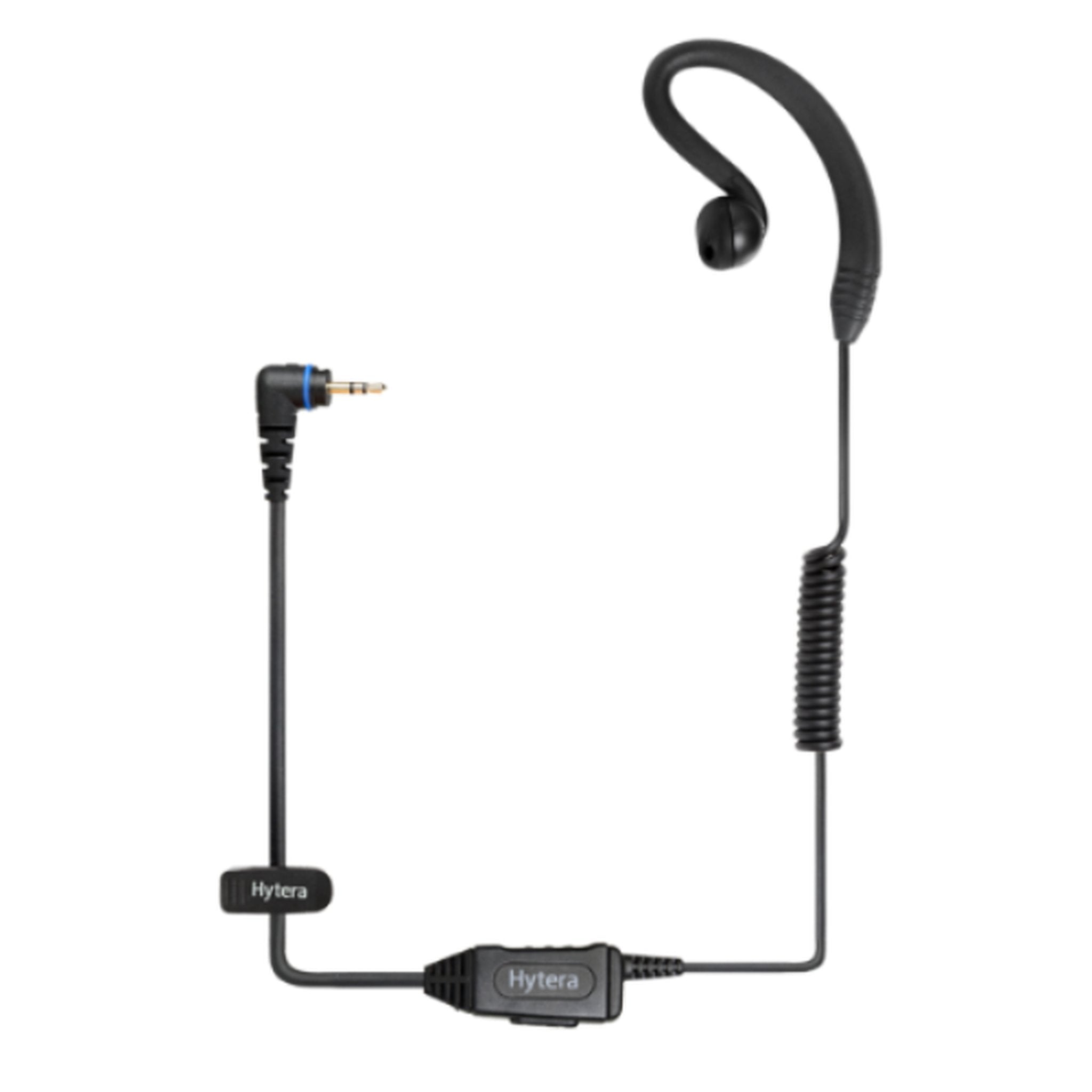 Hytera EHS16 C-Style Surveillance Earpiece with In-Line Microphone - Perfect for Security, Law Enforcement & Discreet Communication