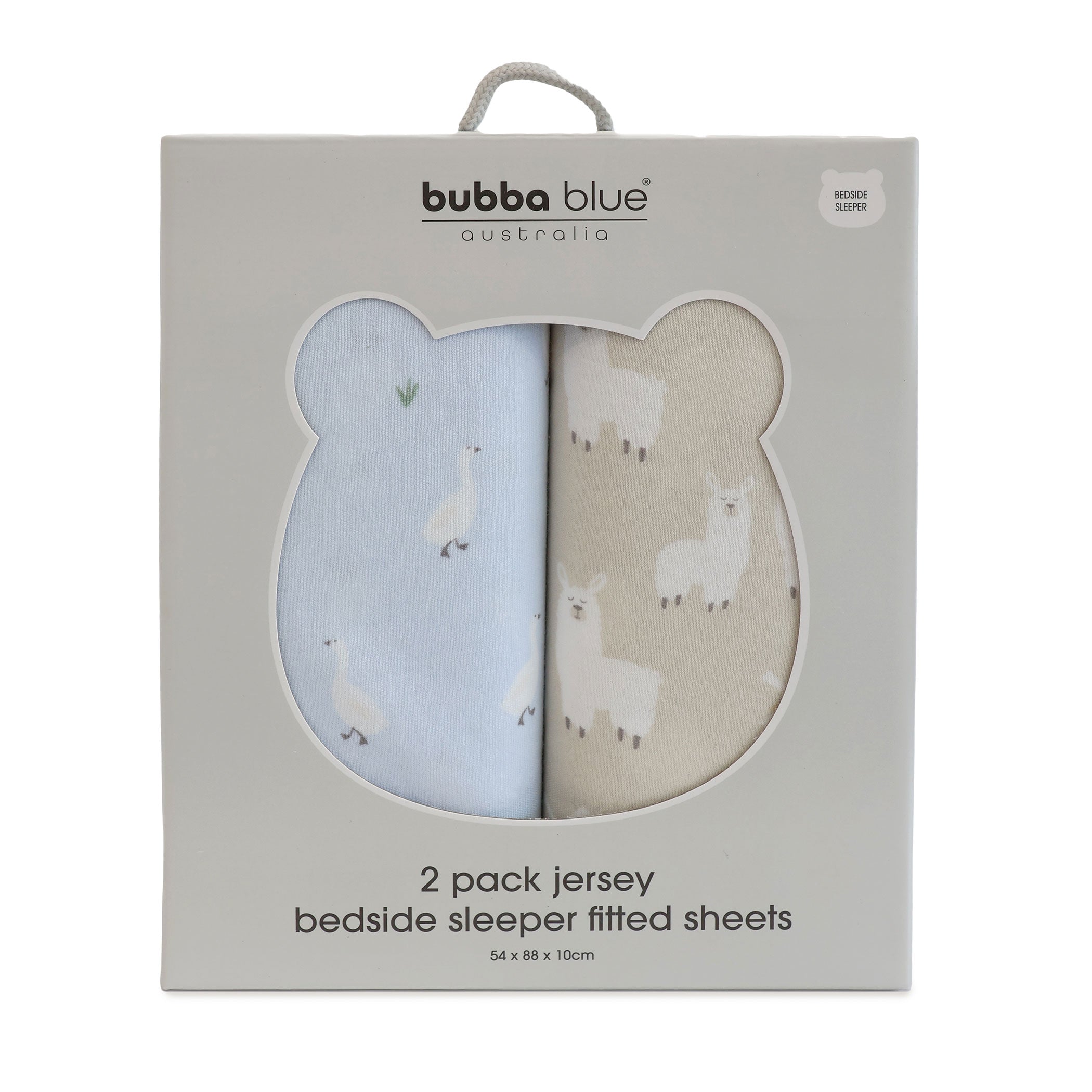 2-Pack Jersey Cotton Co-Sleeper & Bedside Sleeper Fitted Sheets - Sky Blue & Almond - Soft Breathable Crib Sheets for Baby Bassinet & Cradle - Perfect for Nursery, Daycare & Travel