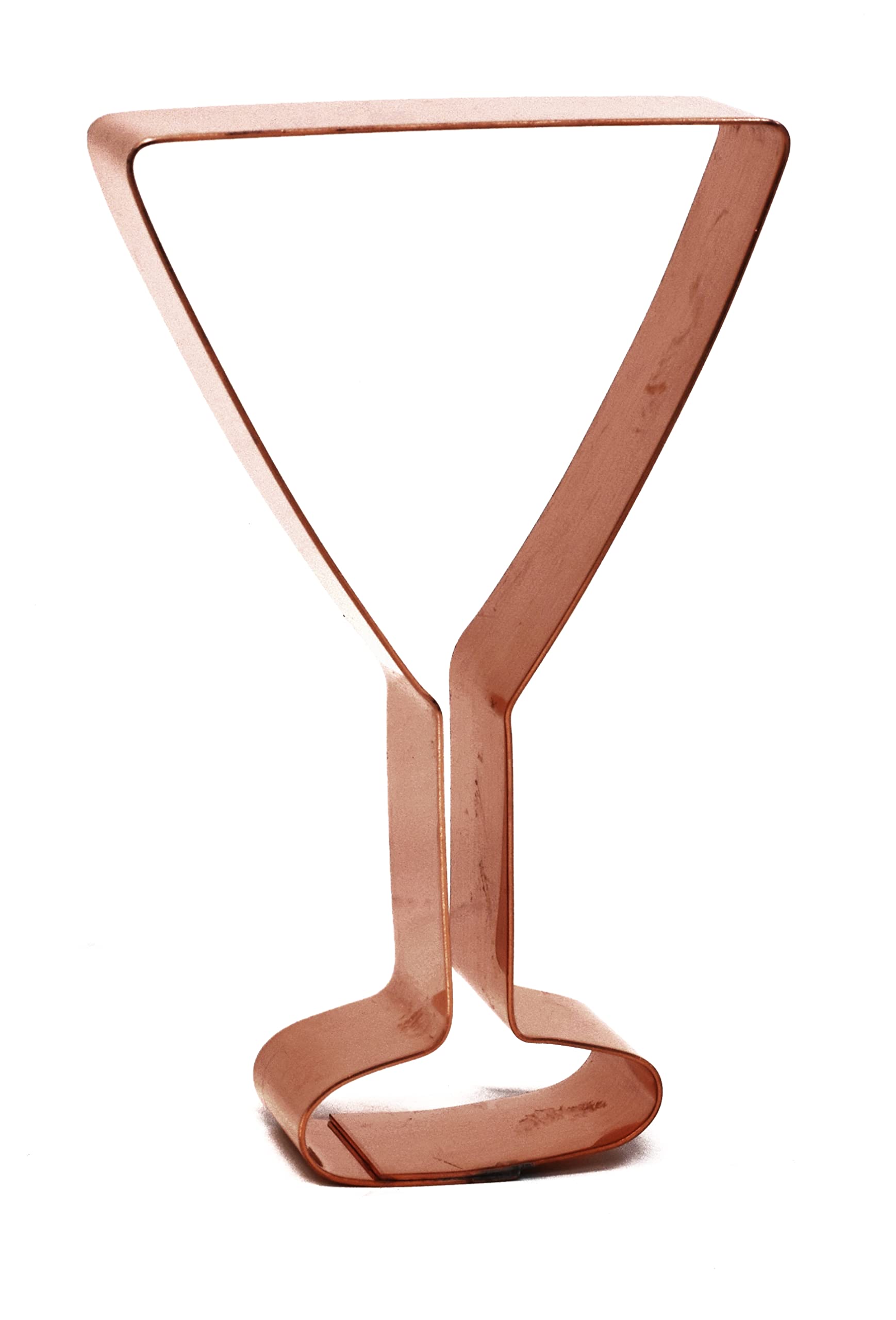 Copper Martini Glass Cookie Cutter Set - Stainless Steel Cocktail Shaped Biscuit Cutters for Baking, DIY Desserts & Party Decorations - Perfect for Christmas, Weddings & Cocktail Themed Events