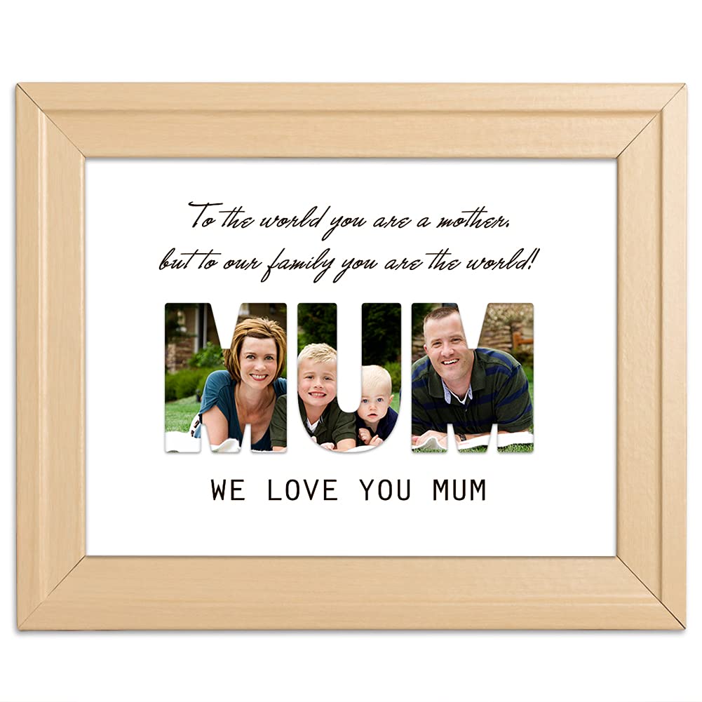 8x10 Mom Picture Frame Art Print - Gifts for Mom from Daughter or Son, Unframed Wall Decor for Mother's Day, Birthday, Christmas - Perfect for Step Mom & Mother-in-Law - Home & Office Decoration