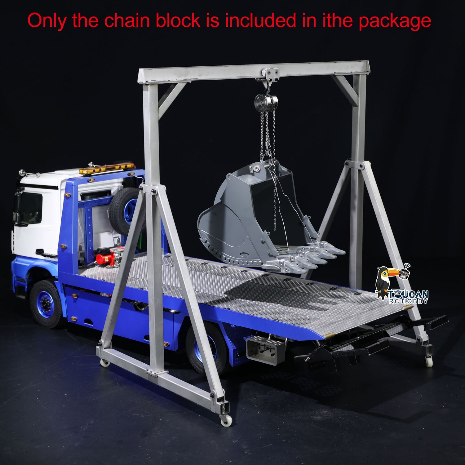 Heavy Duty 1/10 Scale JDM Metal Chain Lift Block Tackle Hoist for RC Gantry Crane, Remote Control Car, Tractor & Truck Models – Perfect for DIY Projects, Construction Simulation & Heavy Load Lifting Scenes