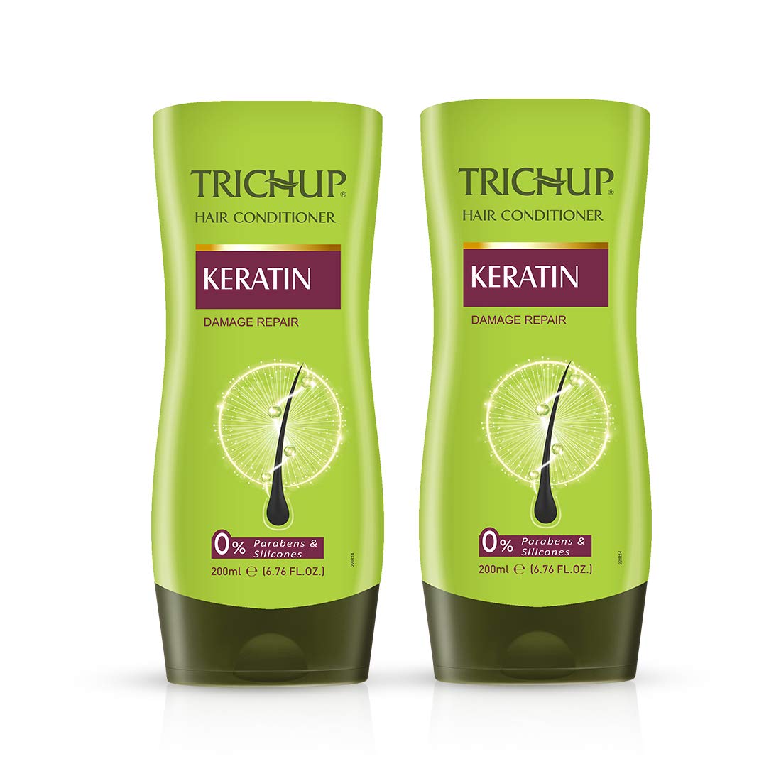 Trichup Keratin Hair Conditioner for Damaged Hair - 200ml (Pack of 2) | Deep Moisturizing & Repair Treatment for Dry, Frizzy Hair - Use After Shampoo for Smooth & Shiny Hair