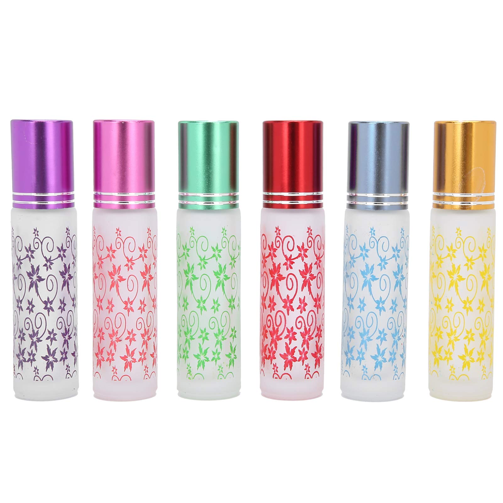 Pinsofy Essential Oil Bottles - 10ml Empty Roller Bottles for Aromatherapy, Perfume & DIY Blends | Thick Glass with Stainless Steel Roller | Perfect for Home Spa, Yoga & Relaxation