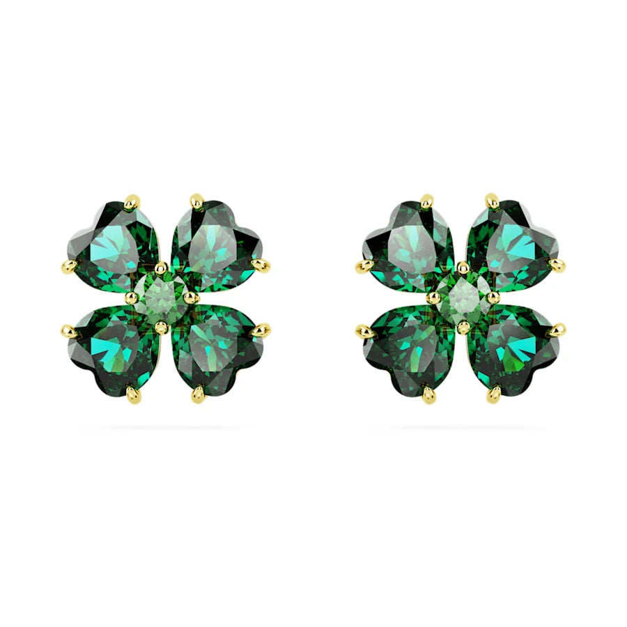 Idyllia Stud Earrings for Women - Minimalist Gold Plated Cubic Zirconia Earrings - Perfect for Everyday Wear, Office, Date Night & Special Occasions