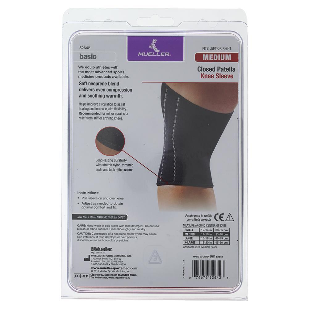 Closed Patella Knee Sleeve Medium - Support & Pain Relief for Running, Workouts & Recovery | Breathable Compression Sleeve for Men & Women