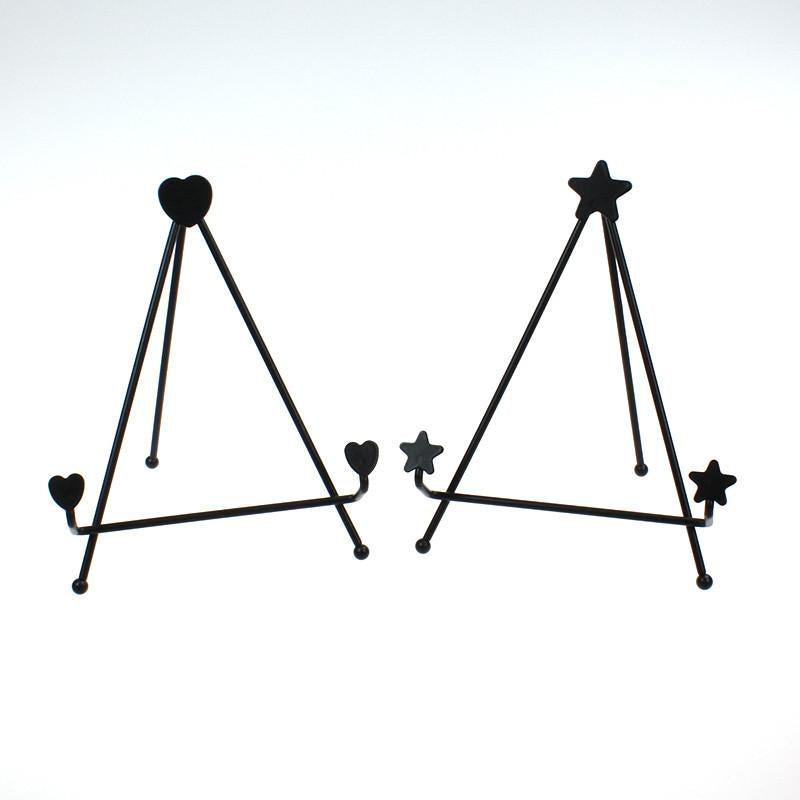 6 Pack Heavy Duty Iron Folding Easels for Artists - Adjustable Display Stands for Canvas, Chalkboards & Signage (Indoor/Outdoor Use)