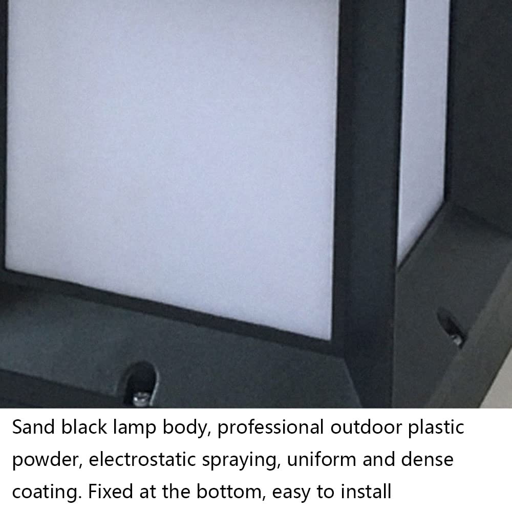 Modern Outdoor Lawn Pillar Light - IP54 Waterproof Landscape Column Light with E27 Base for Patio, Porch, Garden & Fence Lighting | Durable Square Post Light Fixture for Yard, Pathway & Driveway Decoration