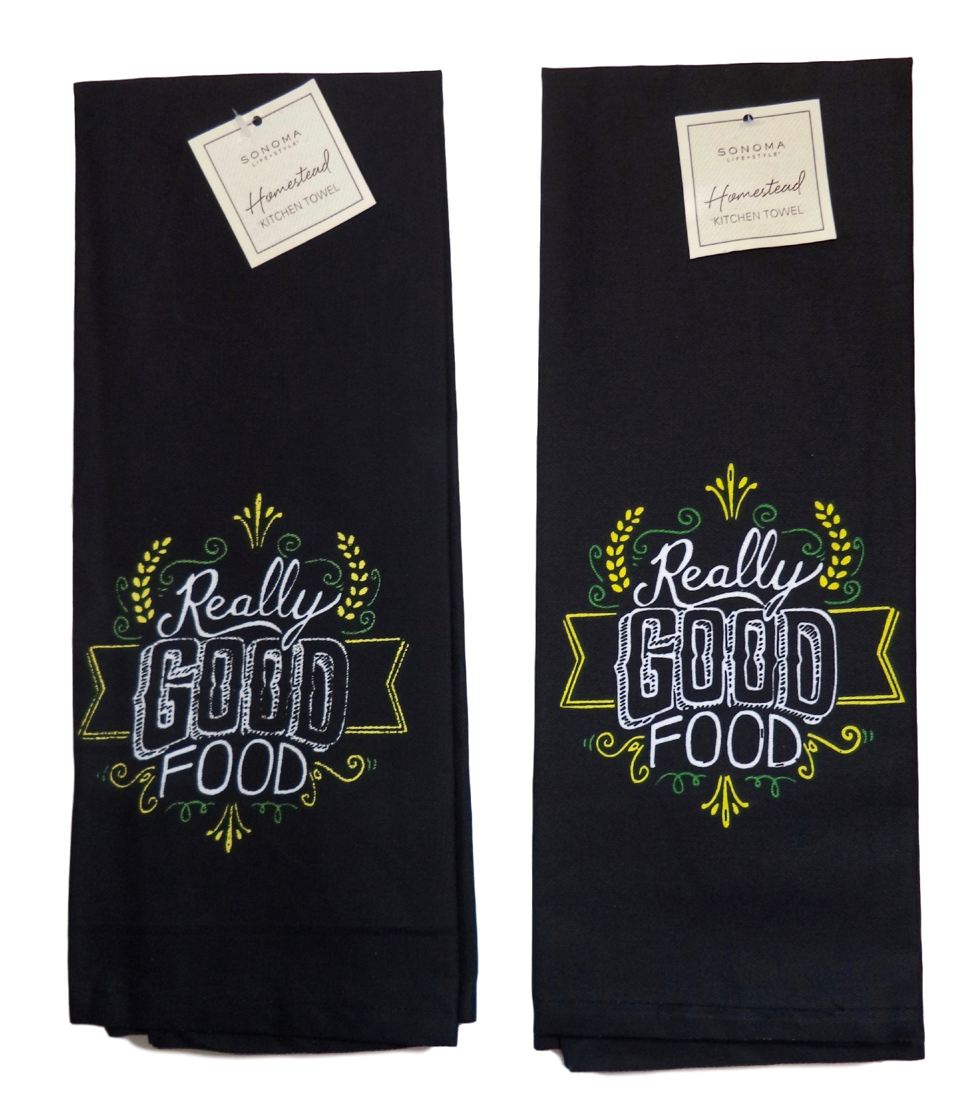 Premium Black Kitchen Towels Set of 2 - Super Absorbent & Quick-Drying Dish Cloths for Cooking, Cleaning & Dish Drying - Perfect for Home, Restaurant & Commercial Kitchens