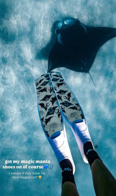 Divermon Manta Free Diving Fins - Premium Composite Soft Blades for Spearfishing & Snorkeling | Perfect for Ocean Exploration & Underwater Photography