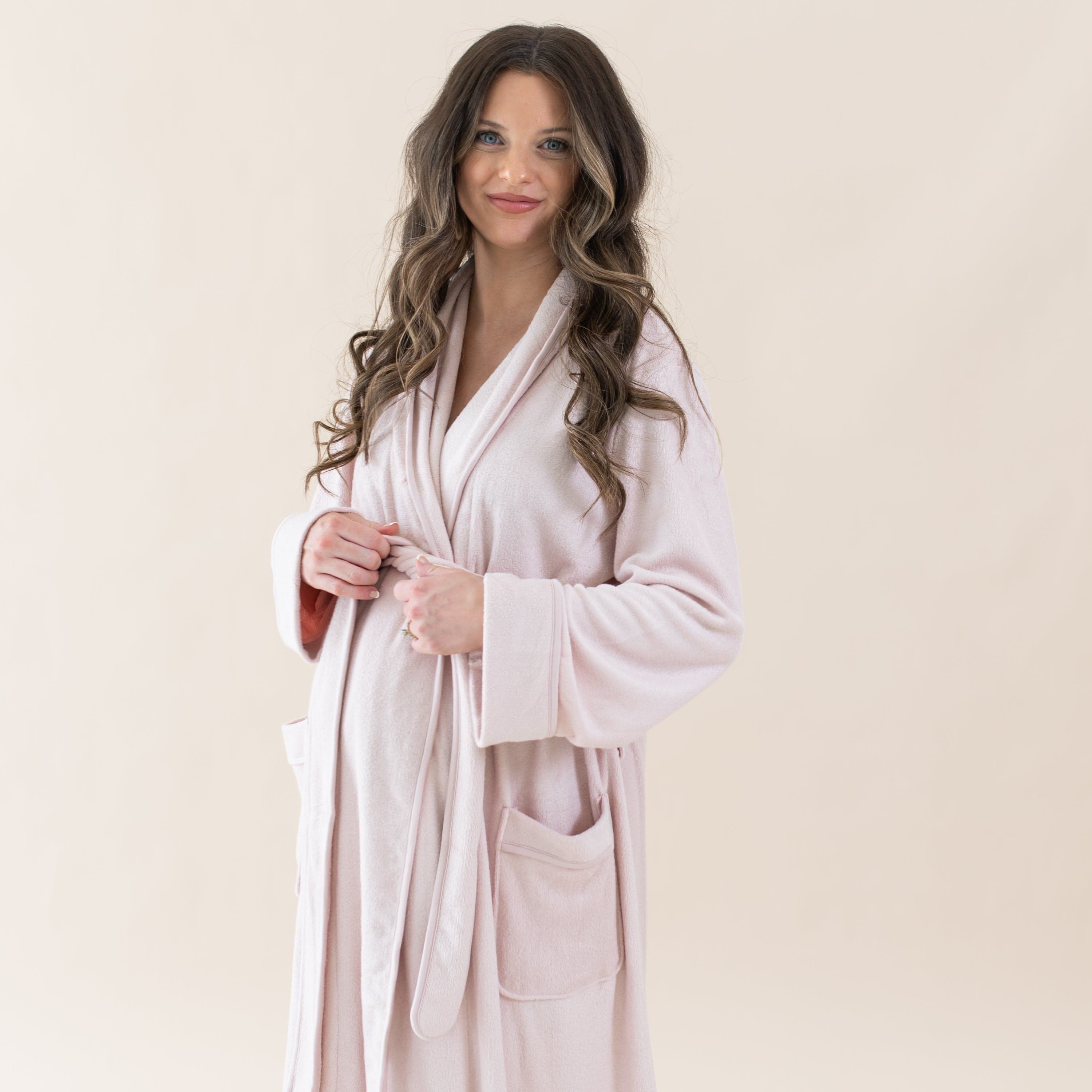 Soft Pink Women's Robe - Cozy Fleece Bathrobe for Spa, Lounge & Relaxation at Home