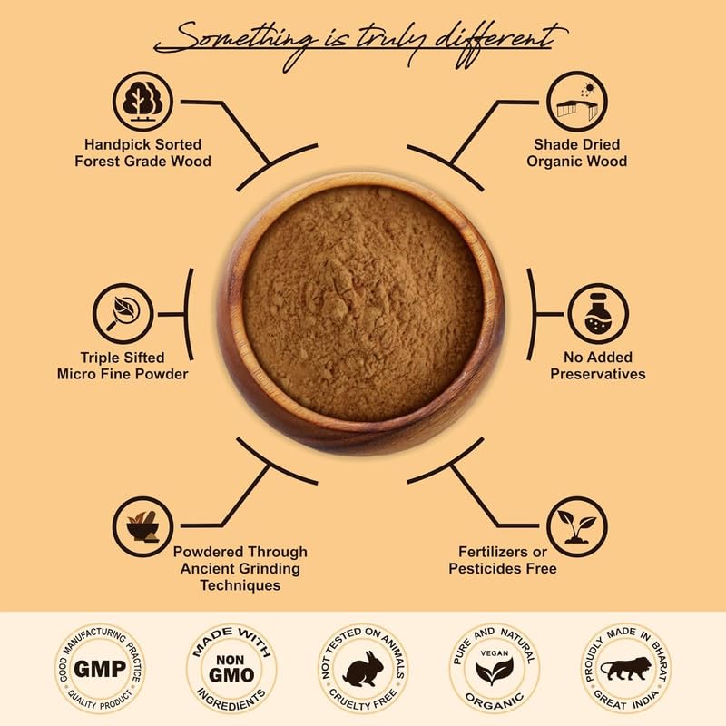 Pure Organic Sandalwood Powder for Face Pack & Skin Care – 200g | Ayurvedic Chandan Powder for Glowing Skin, Acne Treatment & Relaxation | Natural Sandalwood Face Mask for Spa, Aromatherapy & DIY Beauty
