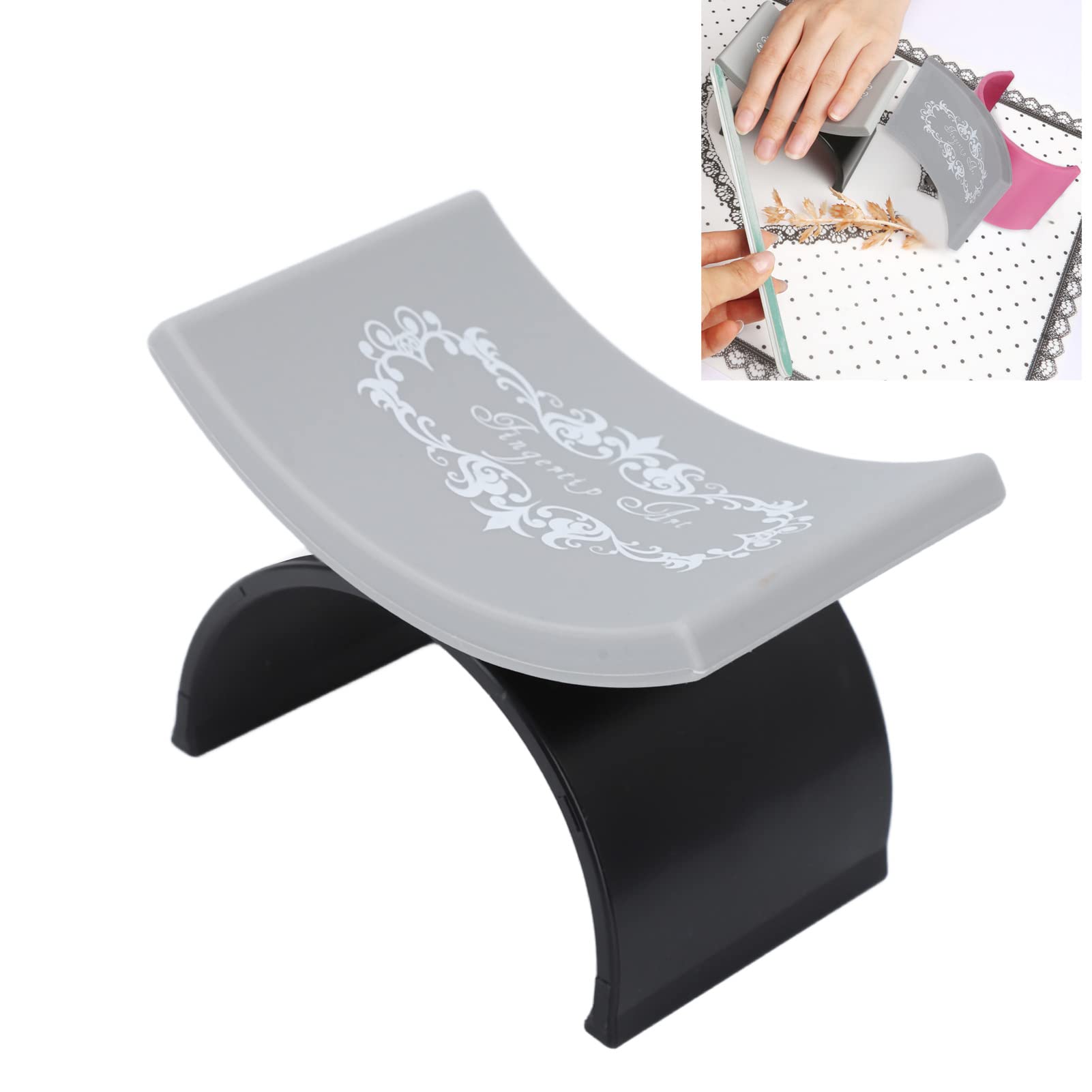 Premium U-Shaped Silicone Nail Arm Rest Cushion - Soft Hand Pillow Holder for Manicures & Nail Art - Perfect for Salon, Home Spa & Professional Nail Technicians