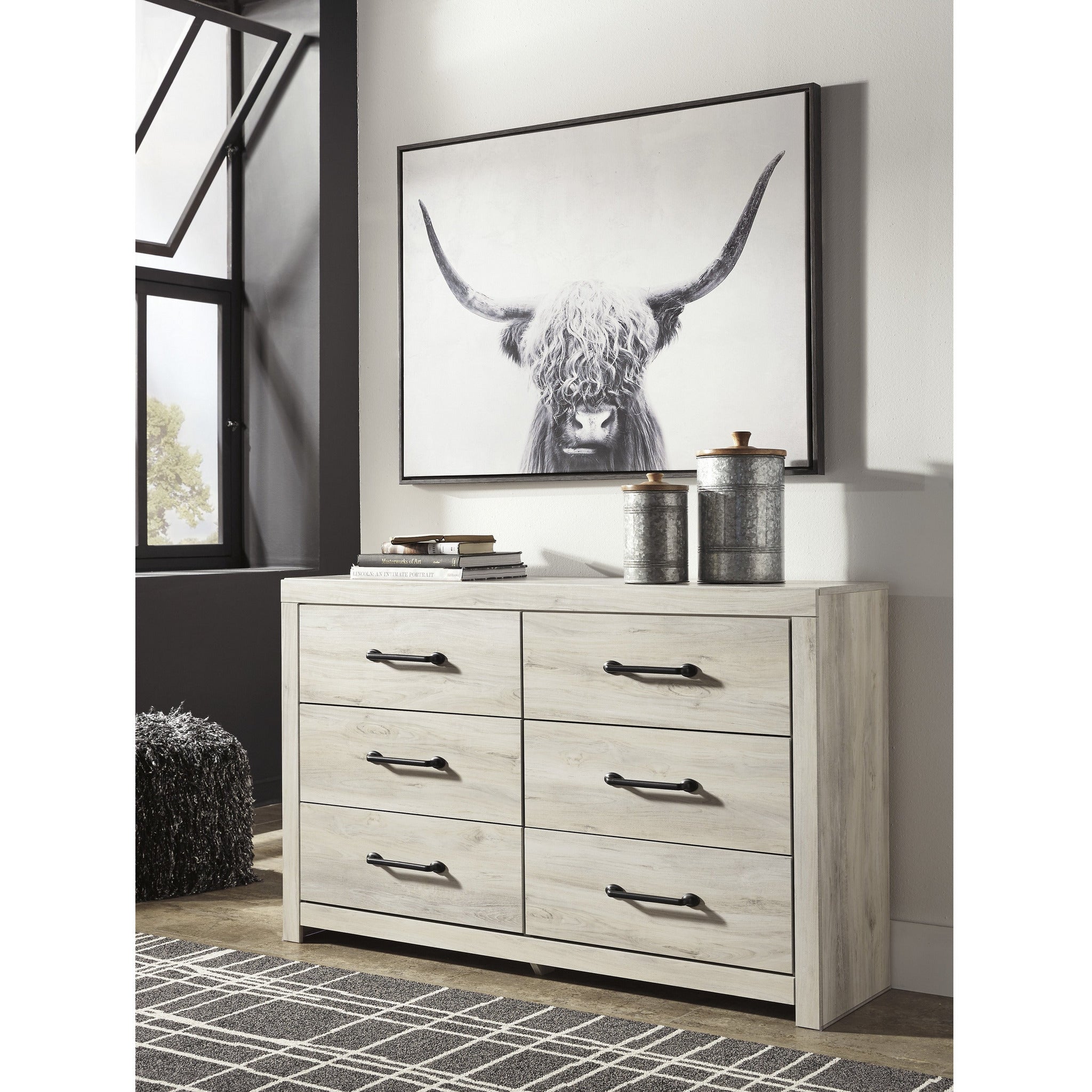 Cambeck Dresser - Modern 6-Drawer Chest for Bedroom, Living Room & Office - Solid Wood Storage Furniture for Home Organization