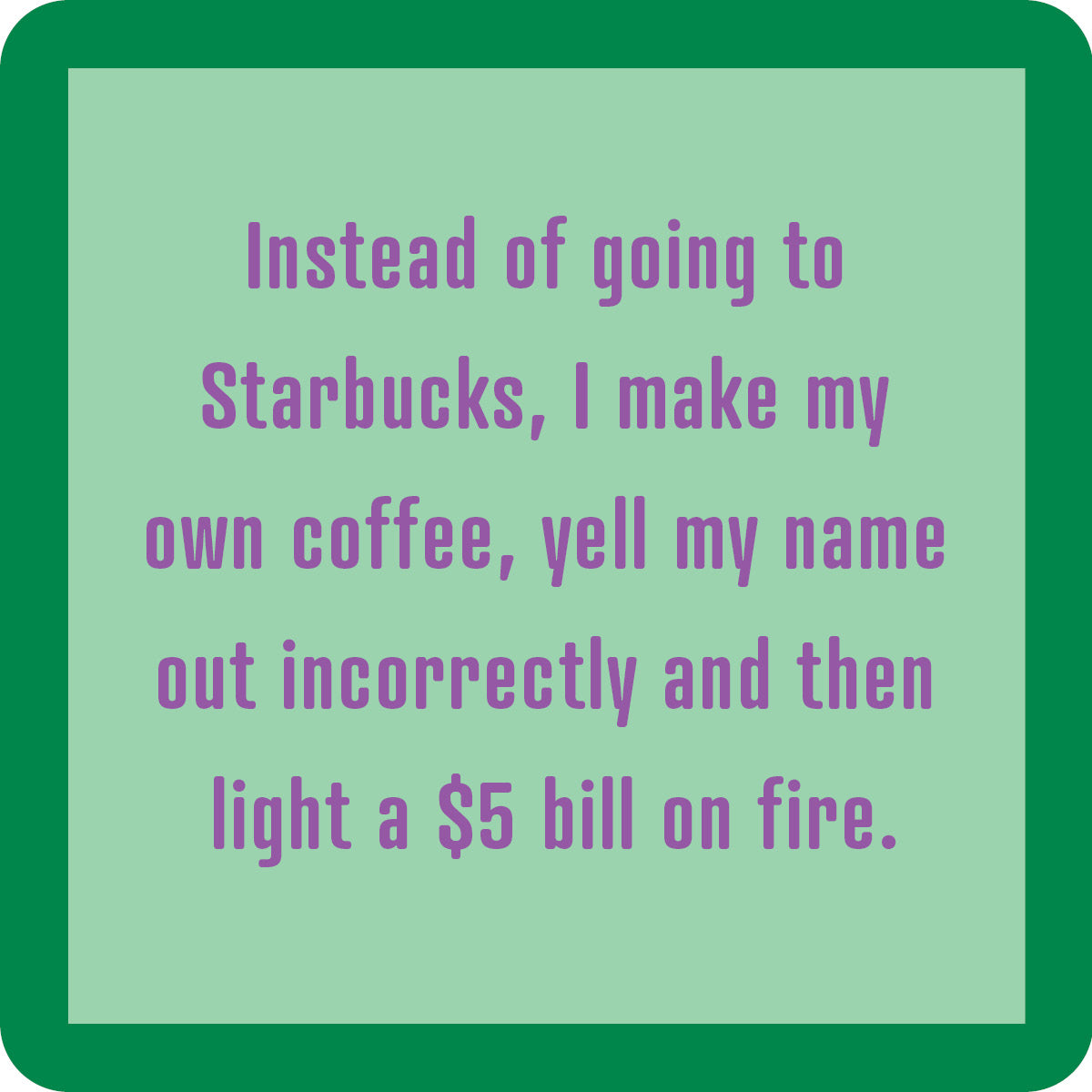 Starbucks Coffee Cup Coasters Set of 4 - Non-Slip Absorbent Drink Coasters for Hot & Cold Beverages - Perfect for Home, Office, or Cafe Use