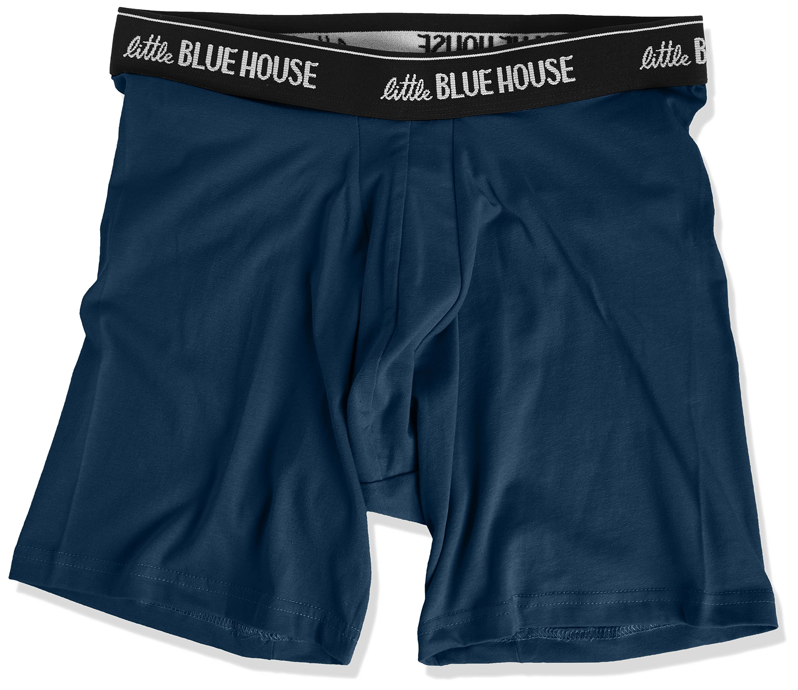 Hatley Men's Funny Joke Boxer Shorts - Little Blue House Print - Comfortable Cotton Underwear for Casual Wear & Gifts