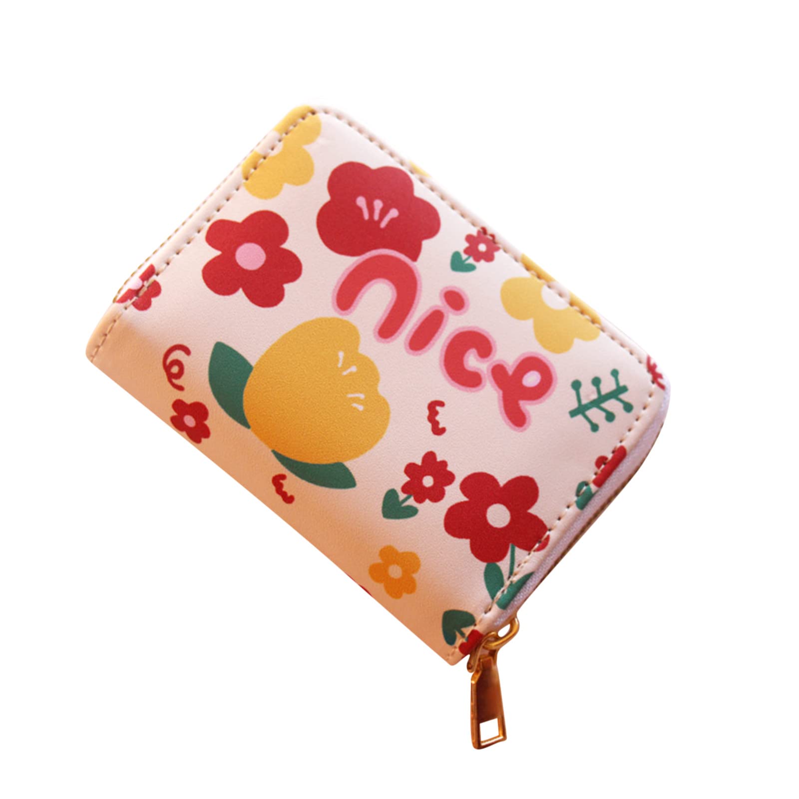 MOLayys Women's Leather Mini Wallet - Small Coin Purse with Key Ring, Card Holder & Pouch (Black, Gold, Yellow) | Compact Organizer for Keys, Cards & Cash | Perfect for Everyday Use, Travel & Gifts