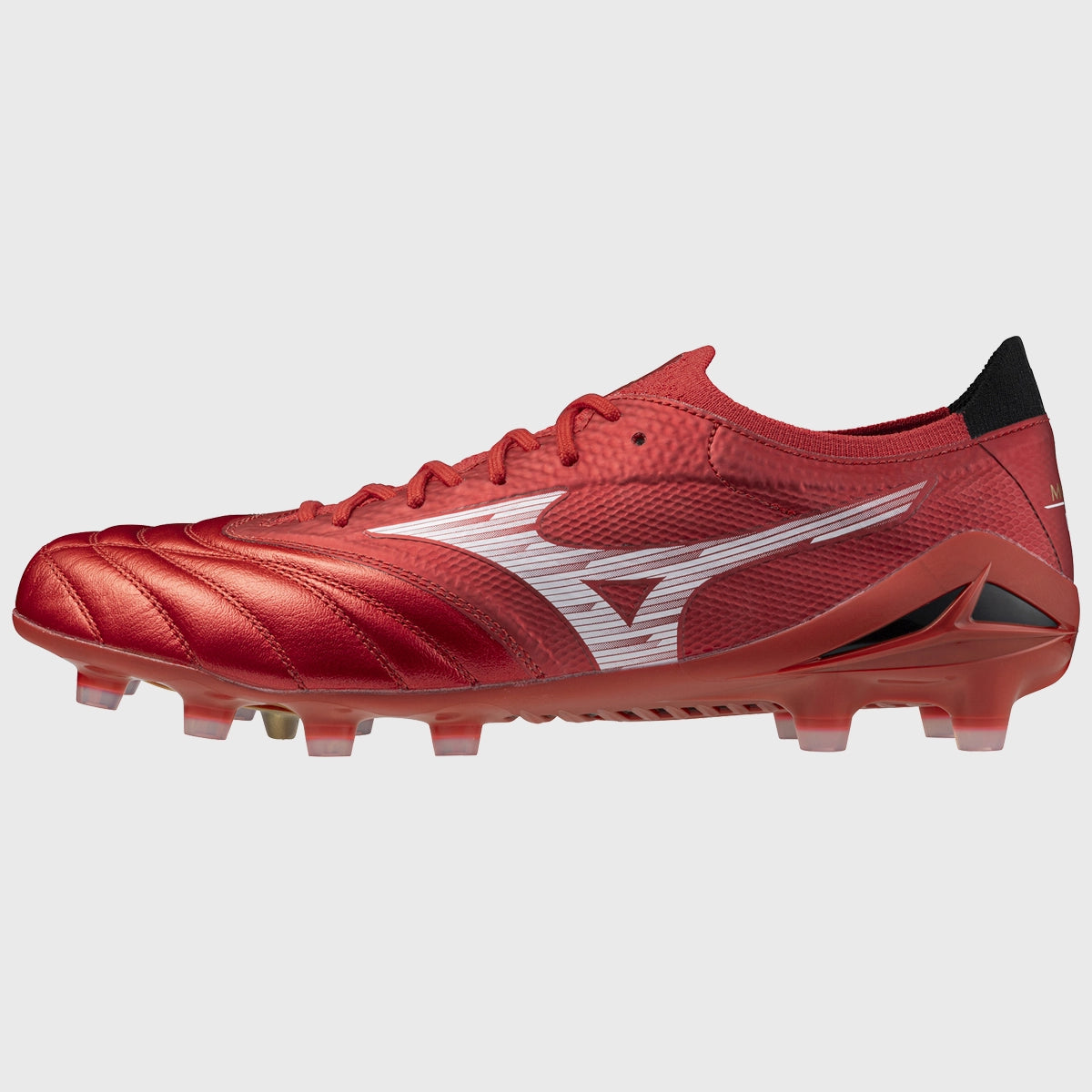 Mizuno Morelia Neo IV Beta Elite MD Rugby Boots - Lightweight Soccer Cleats for Men - Ruby Red - Perfect for Rugby, Soccer & Turf Sports
