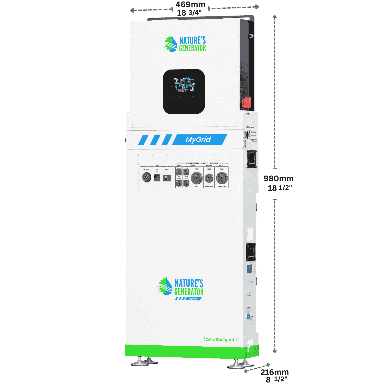 MyGrid 10K Portable Solar Power Generator - Reliable Home Backup Power for Emergencies, Camping & Off-Grid Living