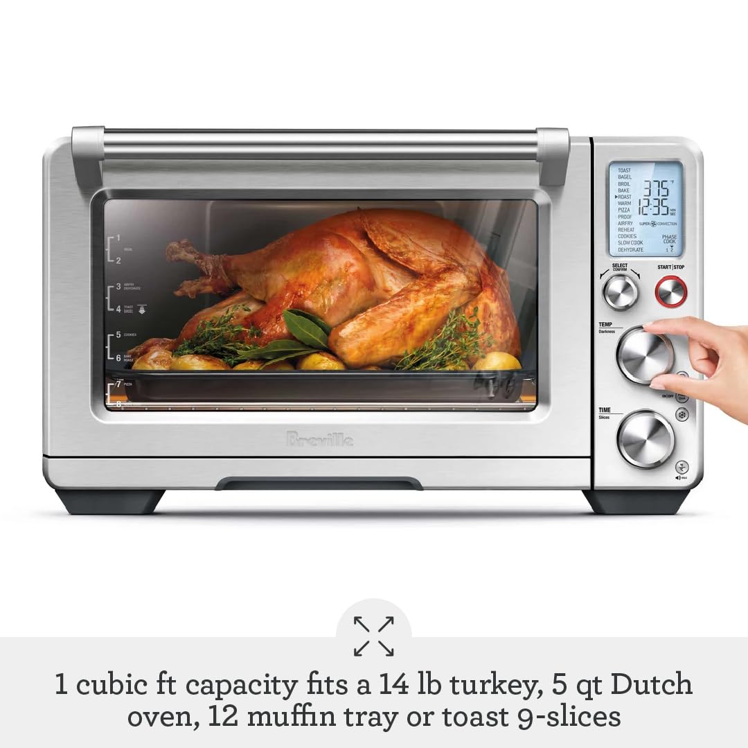 Breville RM-BOV900BSSUSC Smart Oven Air Fryer Pro - Countertop Convection Toaster Oven with Air Fry, Bake, Broil & Toast Functions | Brushed Stainless Steel | Certified Remanufactured | Perfect for Small Kitchens, Apartments & Quick Meals