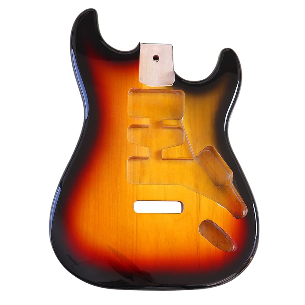 Fender ST Strat Electric Guitar Body - DIY Poplar HSH Replacement Part with Sunburst Finish | Perfect for Guitar Upgrades, Custom Builds & Repair Projects