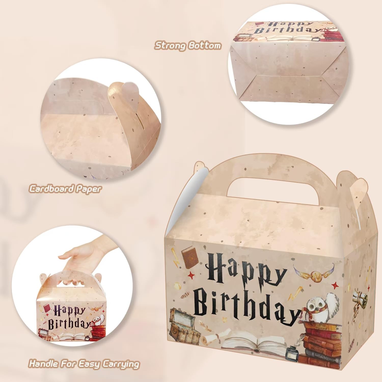 16Pcs Magical Wizard School Goodie Bags - Harry Potter Inspired Party Favors, Candy Treat Bags, Birthday Party Supplies & Decorations for Kids, Halloween, Themed Events & School Celebrations